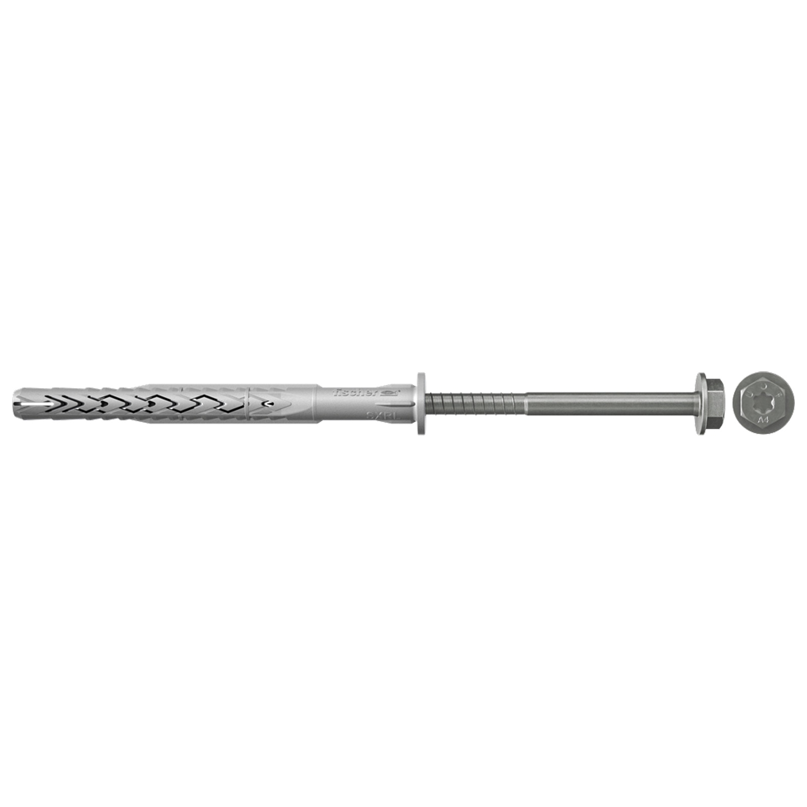 Fischer 50x Langschaftdübel SXRL 10 x 260 mm FUS Sechskantschraube mit U-Scheibe nicht rostender Stahl A4 - 522738