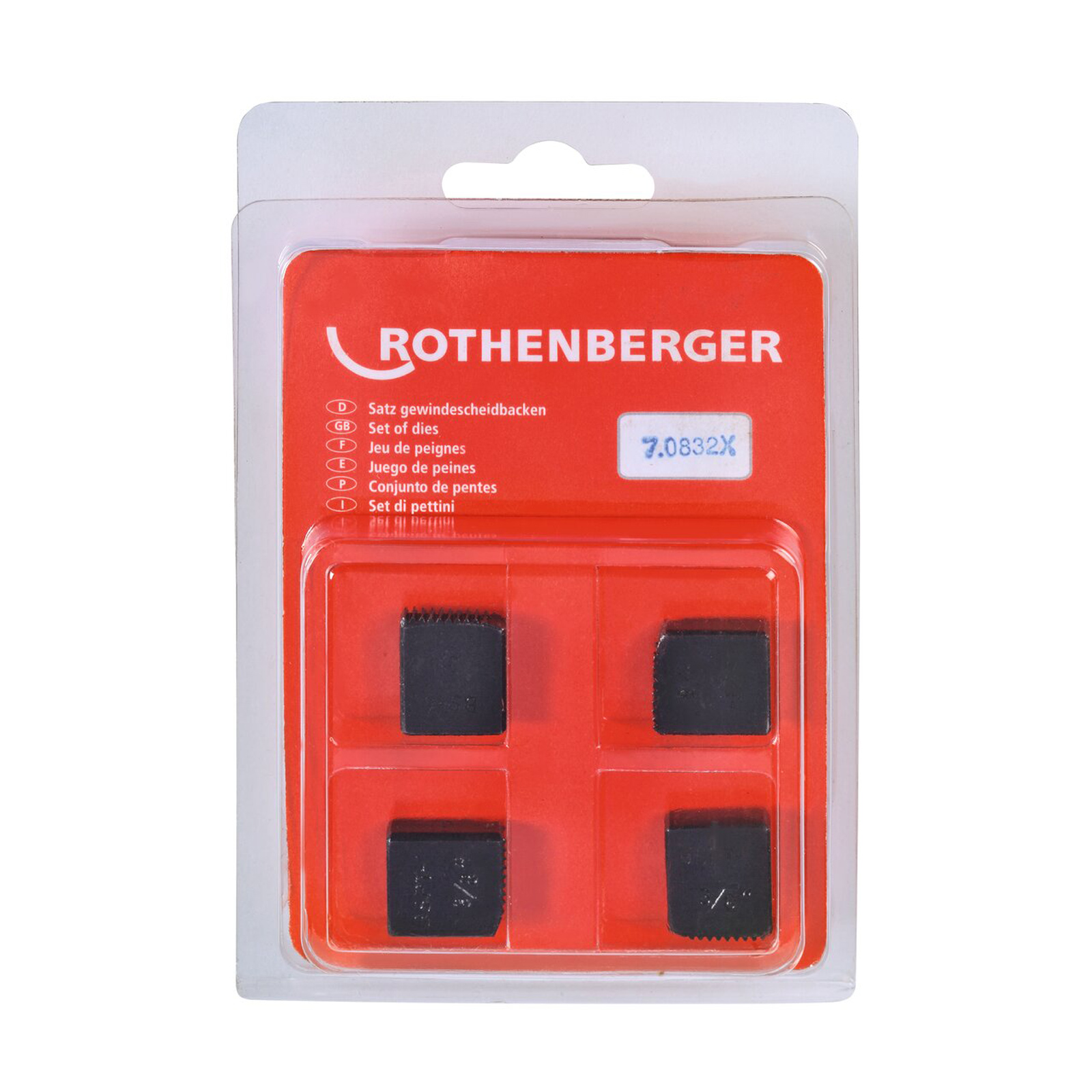 ROTHENBERGER 4x SC Schneidbacken BSPT R 3/8" - 070832X