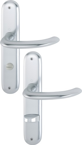 HOPPE Langschildgarnitur Mar.1138/273P Alu.F1 SK/OL 78mm DIN L/R - 2785542