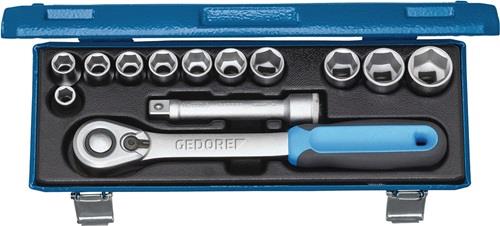 Gedore Steckschlüsselsatz 19 KMU-20 13tlg. 1/2″ SW 10-24 mm Anzahl Zähne 60 6-kant - 2545810