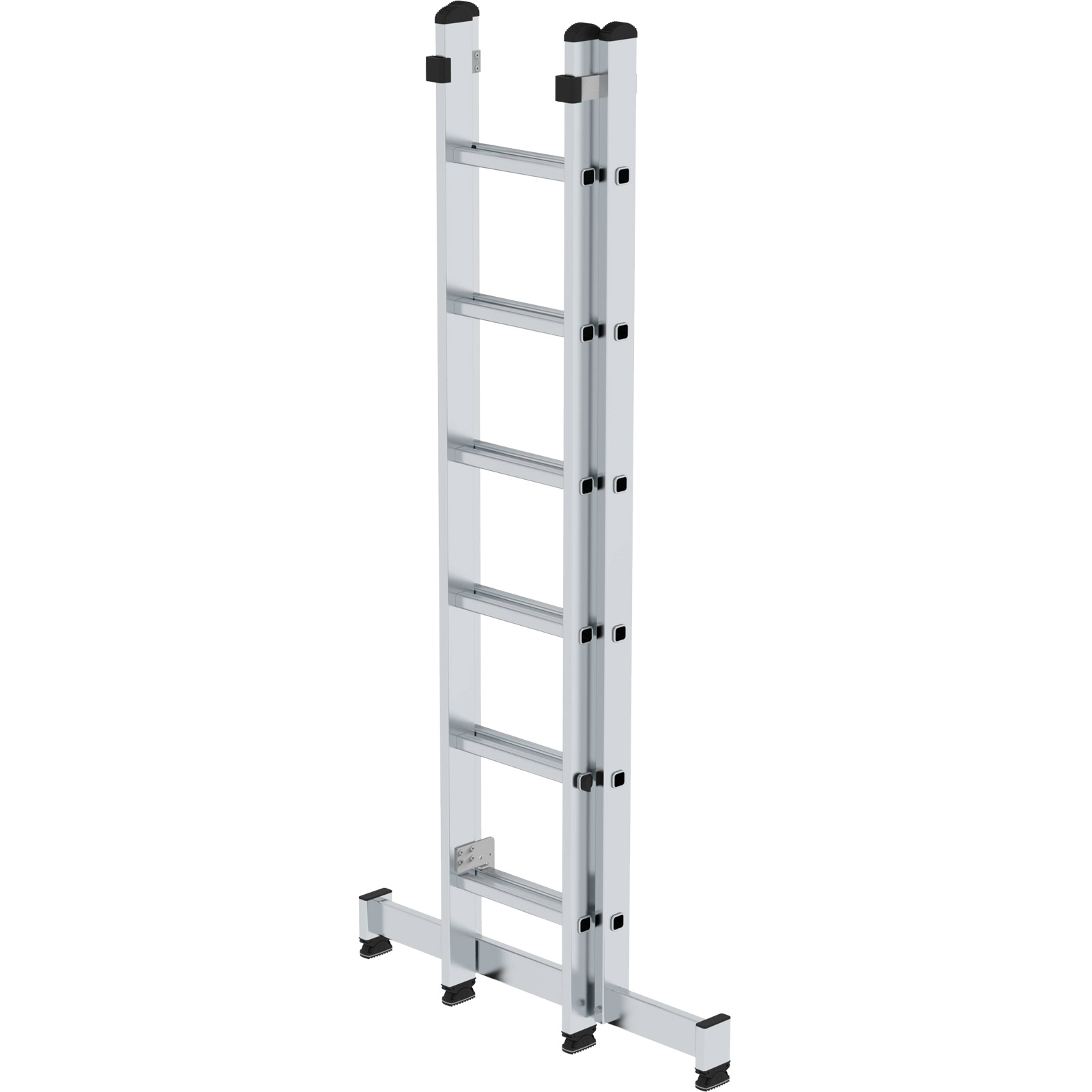 Günzburger Steigtechnik Sprossen-Schiebeleiter 2tlg. mit nivello-Traverse 2 x 6 Sprossen - 020406