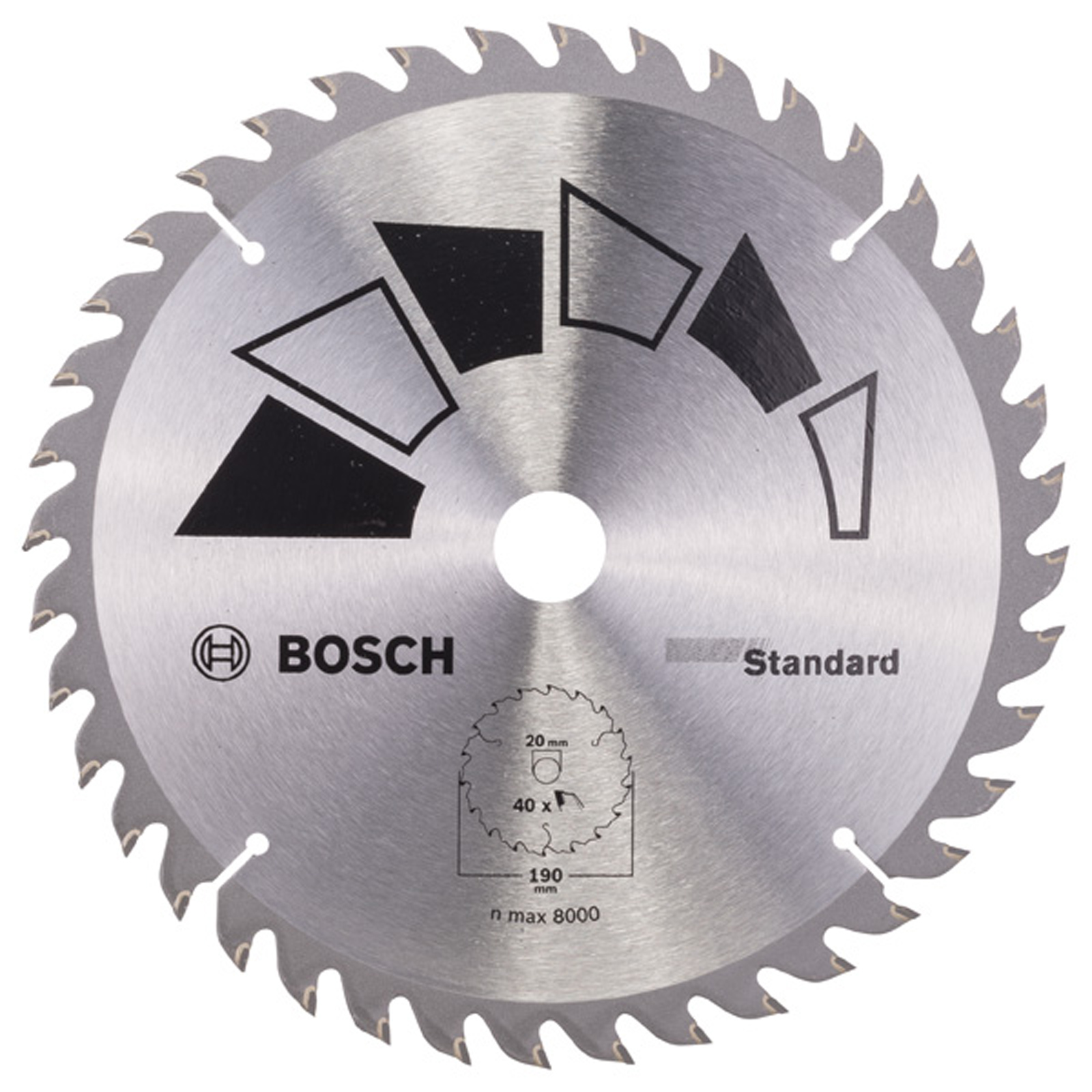 Bosch Kreissägeblatt STANDARD D= 190 mm Bohrung= 20 mm Z= 40 - 2609256819