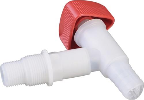 HÜNERSDORFF Auslaufhahn HDPE/LDPE R 1/2+R 3/4 Zoll - 550200