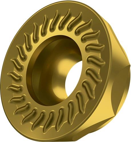 Fräswendeschneidplatte ISO RCMT 1606MOSN-M:M6330 D.5,5mm PVD beschichtet Gold