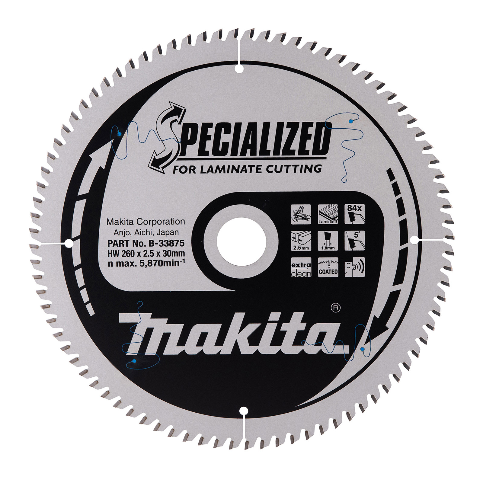Makita SPECIALIZED Sägeblatt 260x30x84Z - B-33875