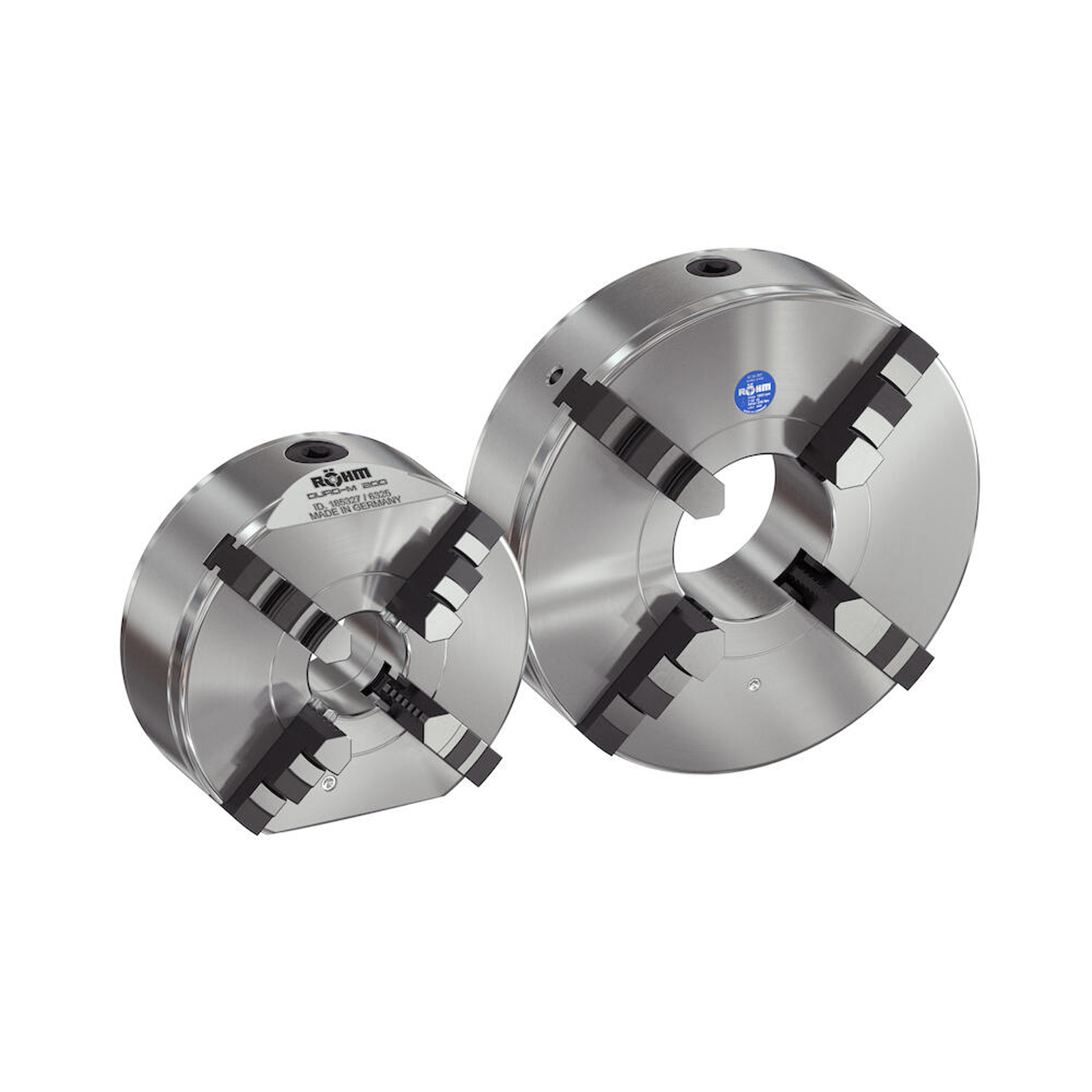 Röhm Planspiralfutter Duro-M 400/4 Kurzkegelaufnahme Befestigung von vorne (ISO 702-1/DIN 55026) KK 8 Bohr- und Drehbacken - 185412