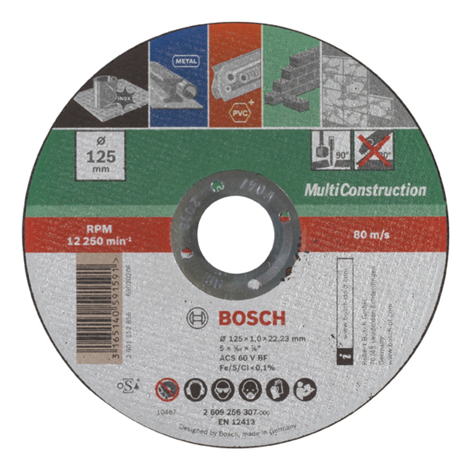Bosch Trennscheibe gerade Multi Construction D= 125 mm - 2609256307