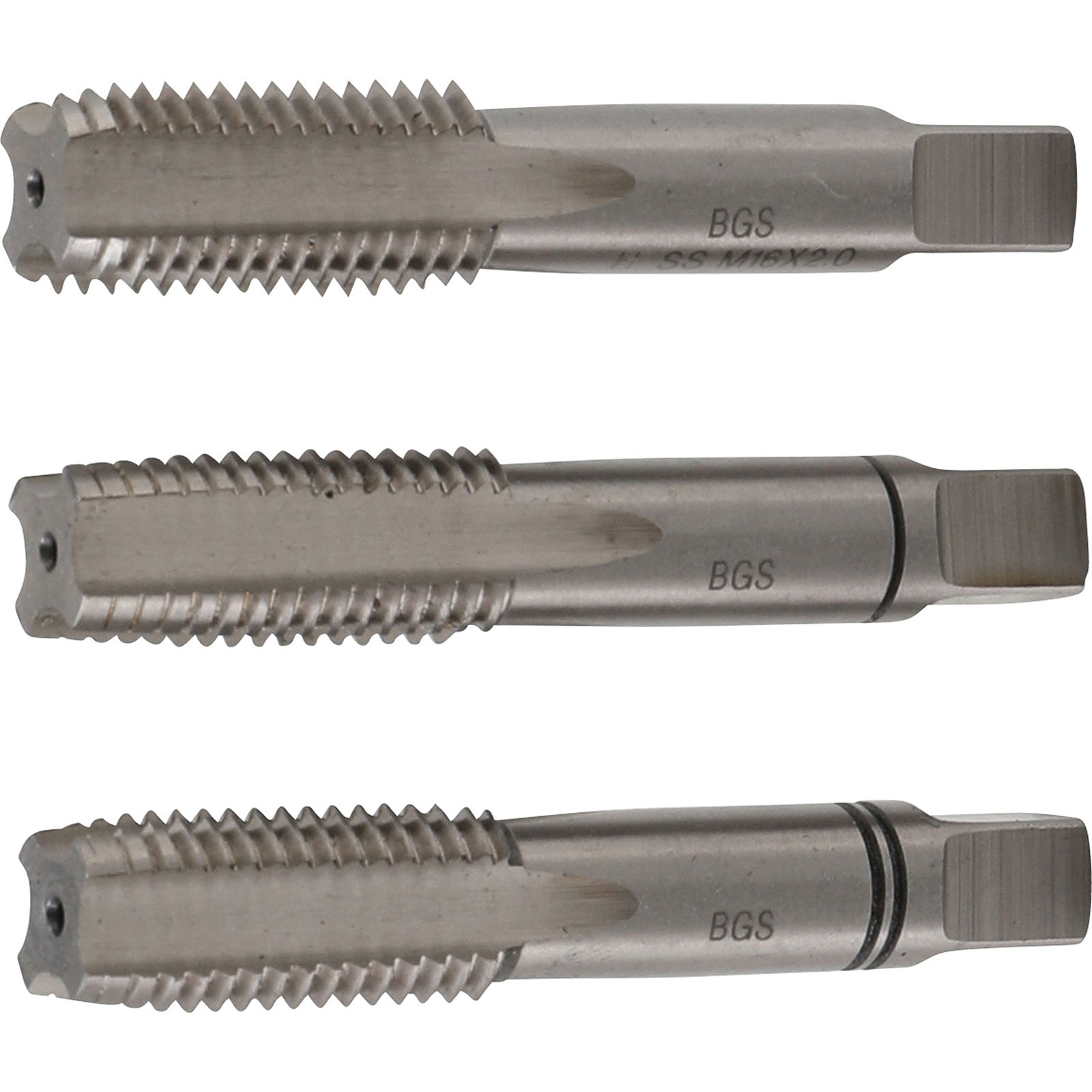 BGS Gewindebohrer-Satz Vor-, Mittel- und Fertigschneider HSS-G M16 x 2,0 3tlg. - 928