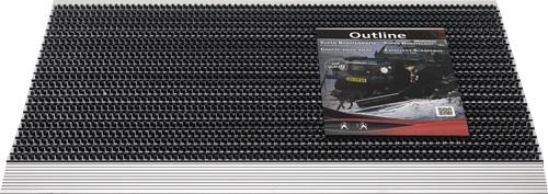 HAMAT Fußmatte Alu-Anlaufkante schwarz/silber PP/Alu - 3251506007