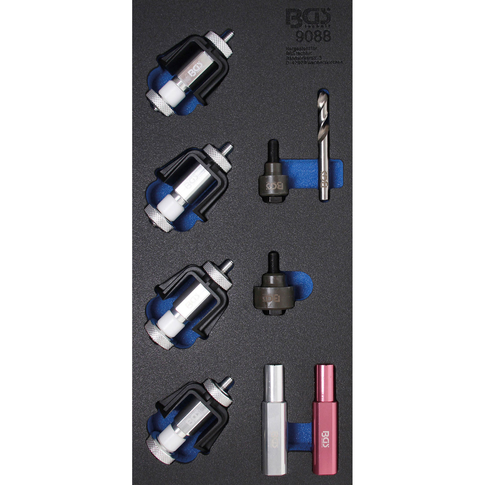 BGS Werkstattwageneinlage 1/3: Montagewerkzeug-Satz für Einparksensoren-Halter - 9088