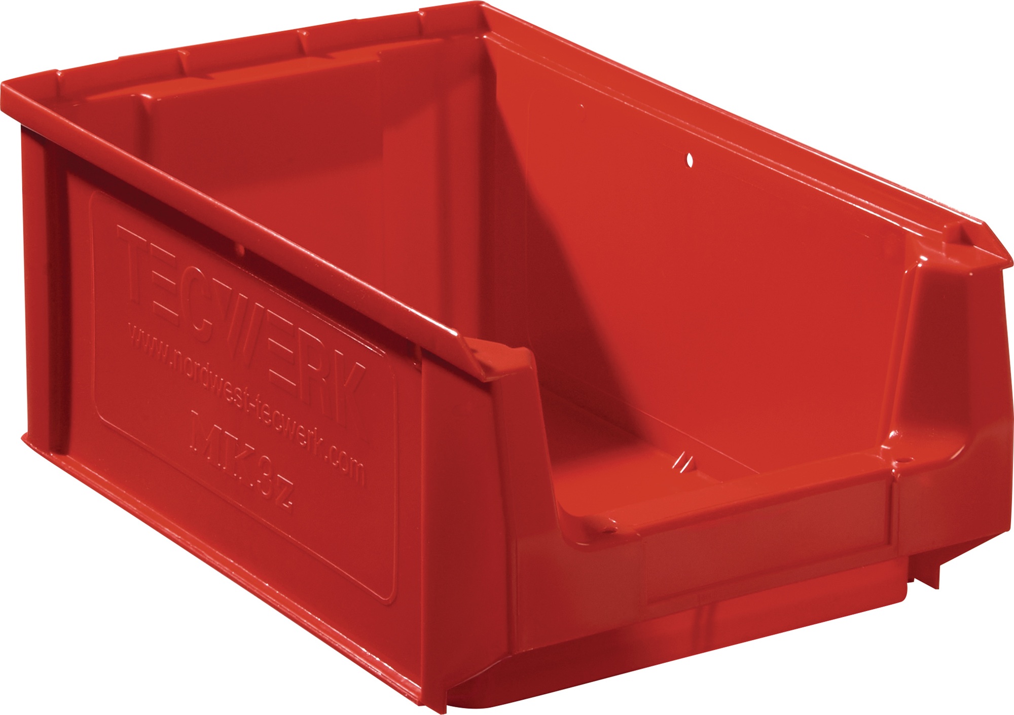 Sichtlagerkasten L350/300xB210xH140mm PE rot TECWERK