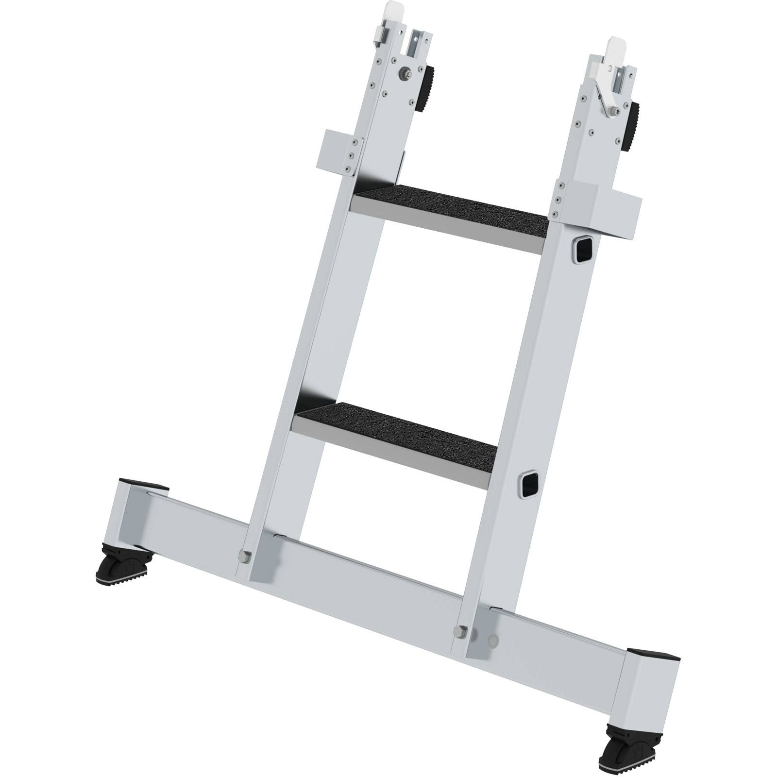 Günzburger Steigtechnik Stufen-Glasreinigerleiter Unterteil mit nivello-Traverse und clip-step R13