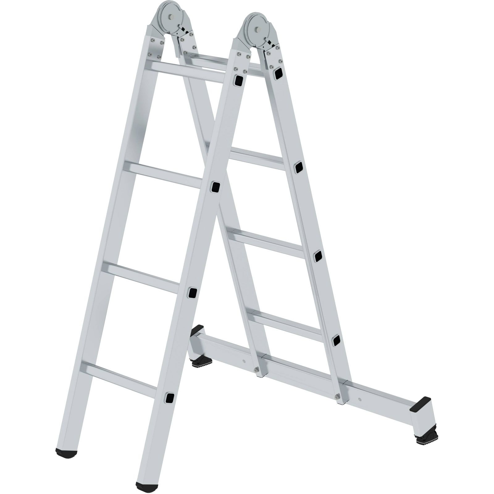 Günzburger Steigtechnik Klappleiter 2tlg. mit nivello-Traverse