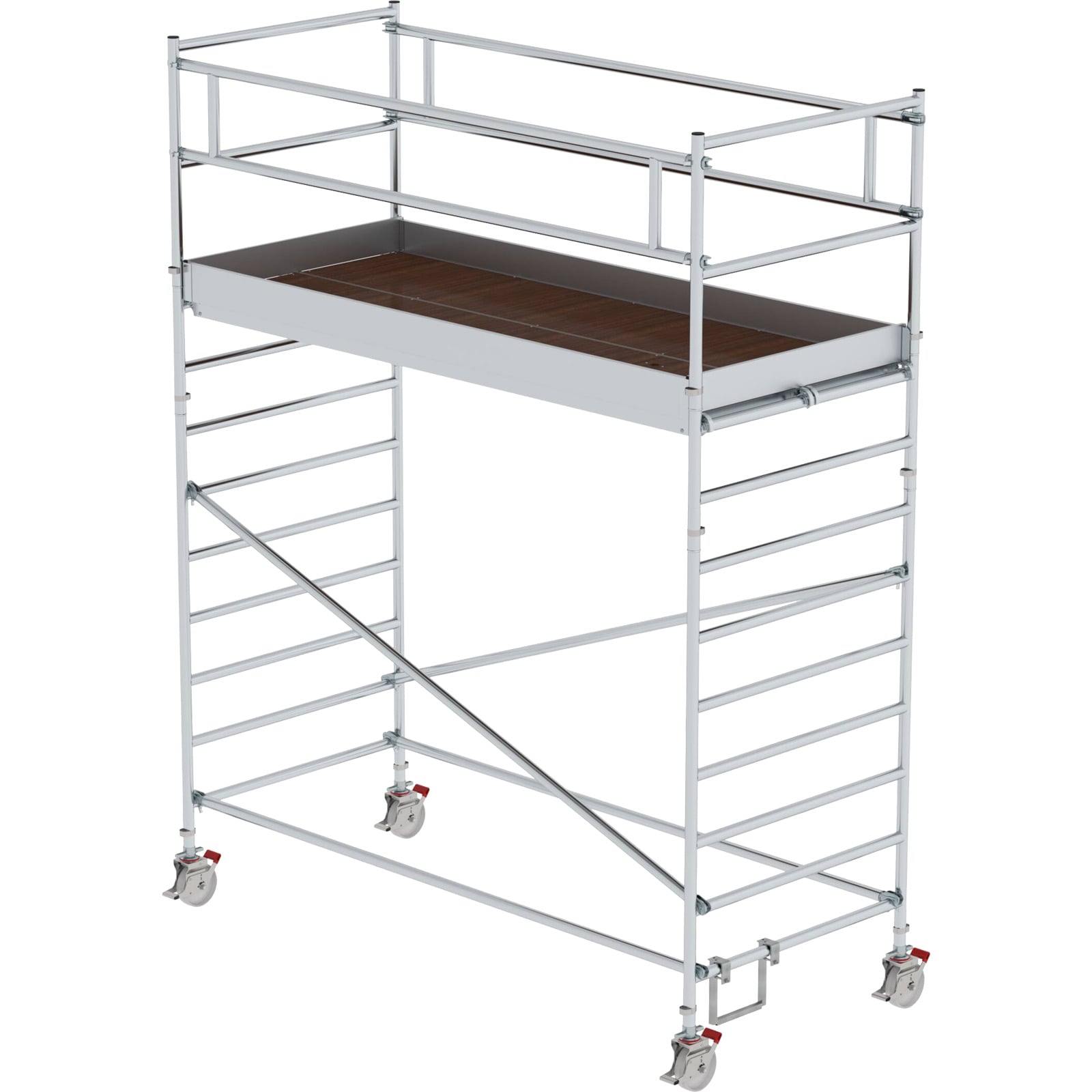 Günzburger Steigtechnik Rollgerüst 1,35 x 3 m mit Doppel-Plattform Plattformhöhe 3 m - 175336