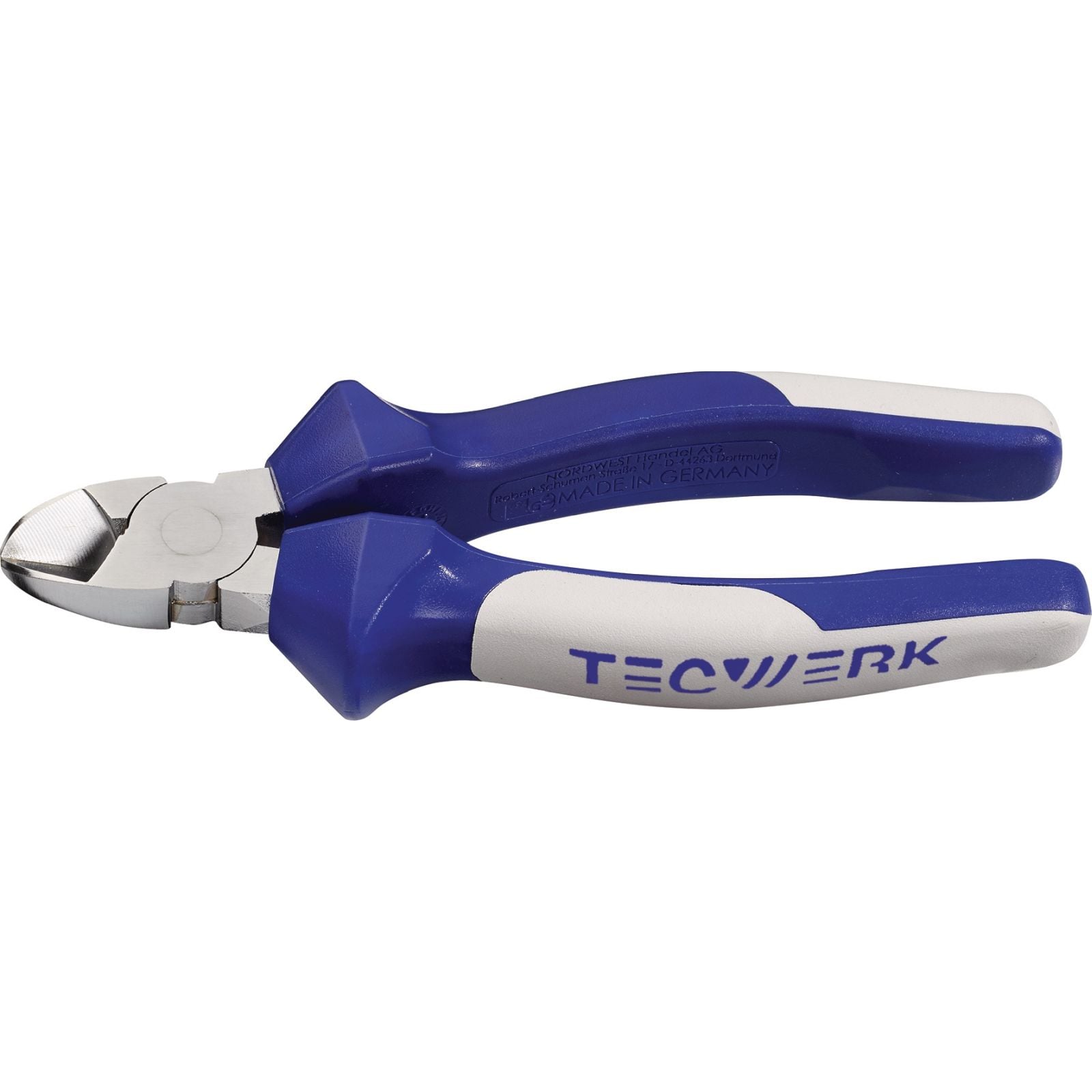 Seitenschneider L.140mm Kopf verchr.Mehrkomp.-Hüllen max.1,8mm TECWERK