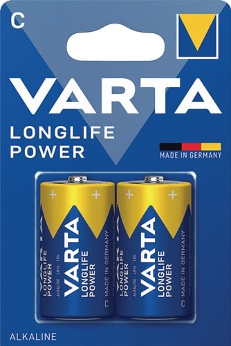 VARTA 2x Batterie Longlife Power 1,5 V C-AM2-Baby 7.800 mAh LR14 4914 - 4914121412