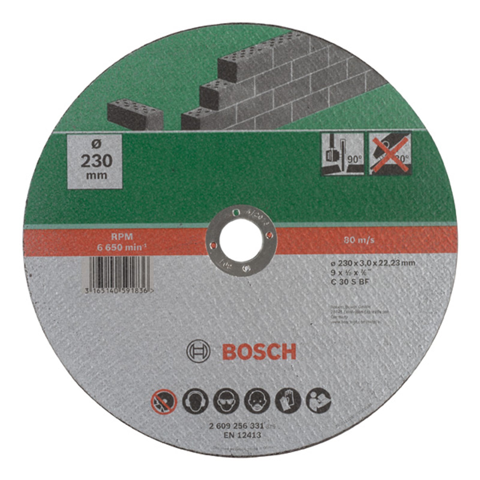 Bosch Trennscheibe gerade Stein D= 230 mm - 2609256331