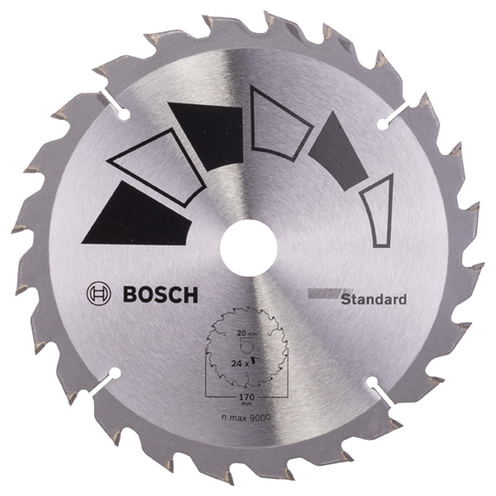 Bosch Kreissägeblatt STANDARD D= 170 mm Bohrung= 20 mm Z= 24 - 2609256812