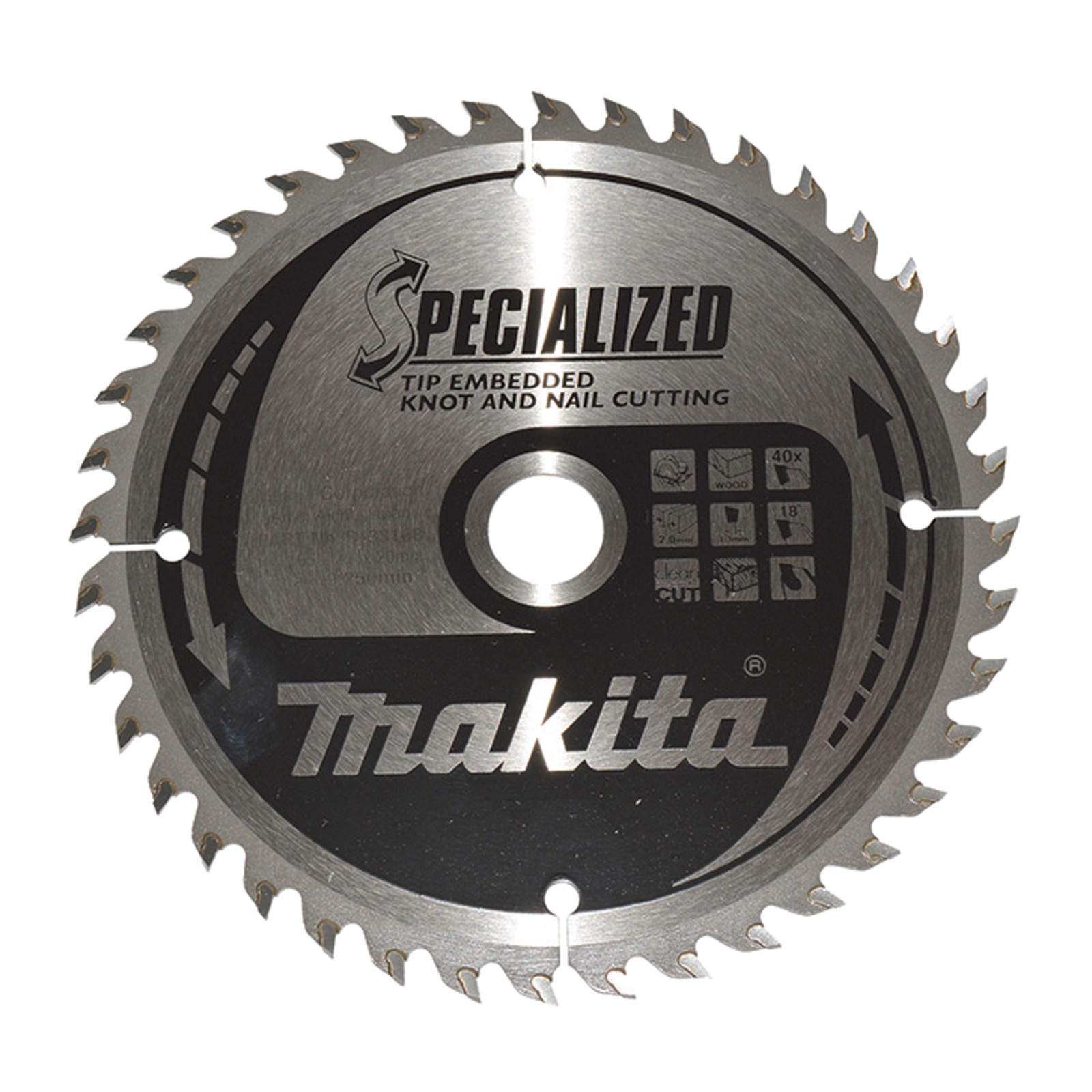 Makita SPECIALIZED Sägeblatt 165x20x40Z - B-33168