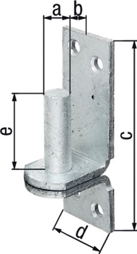 GAH Alberts Kloben DI auf Platte 16x13mm TZN - 311254