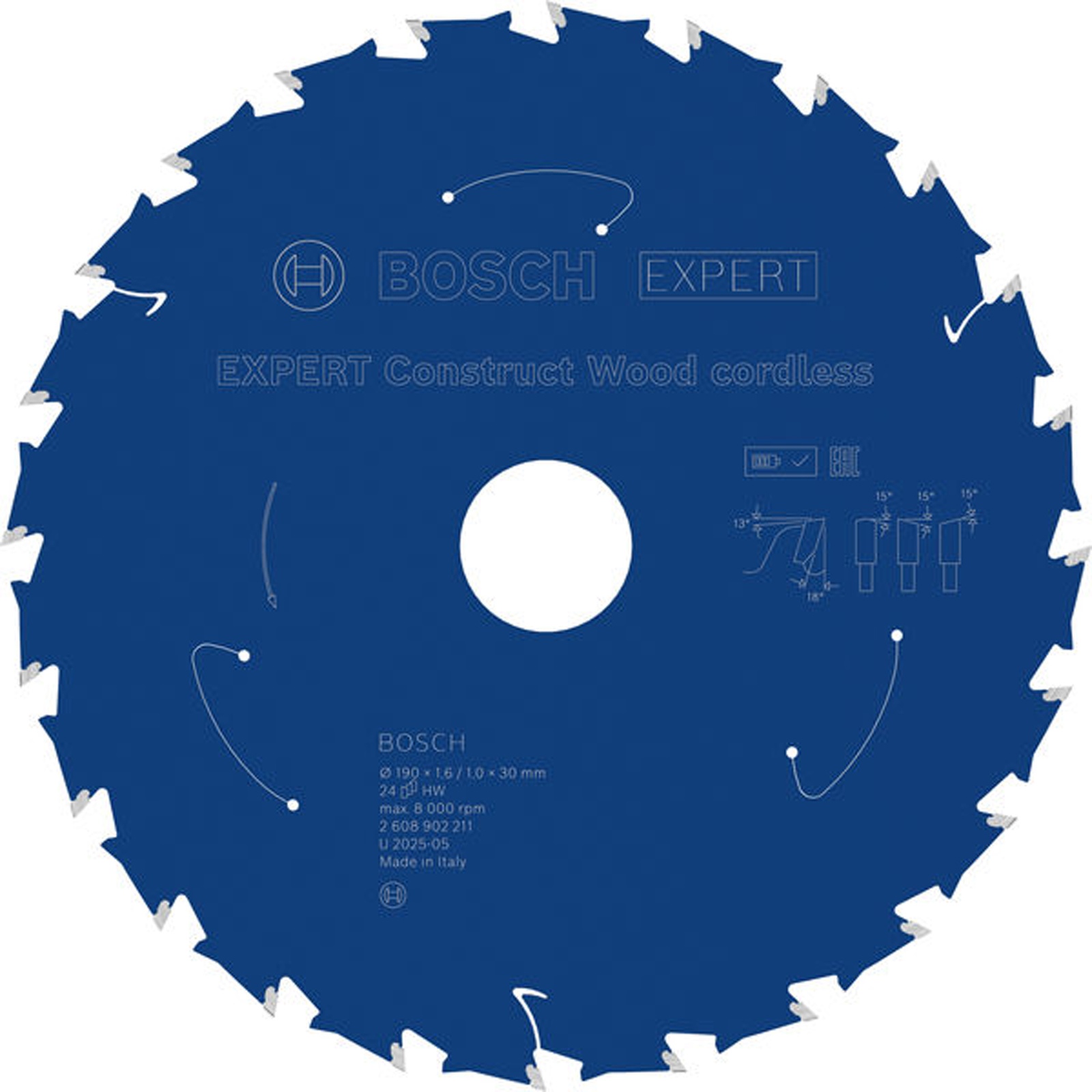 Bosch EXPERT Construct Wood Kreissägeblatt 190x1,6x30 mm T24 - 2608902211
