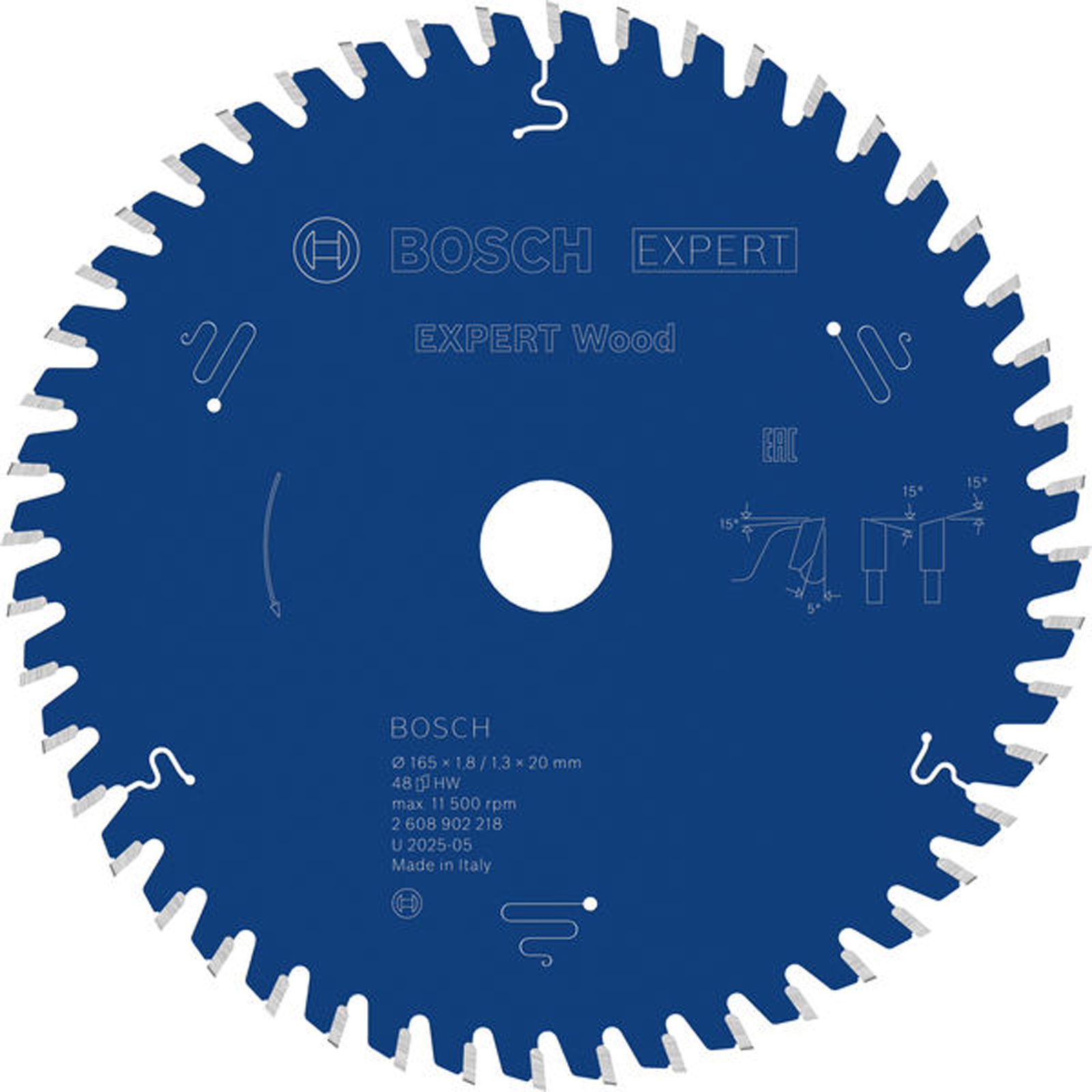 Bosch EXPERT Wood Kreissägeblatt 165x20 mm Z48 - 2608902218