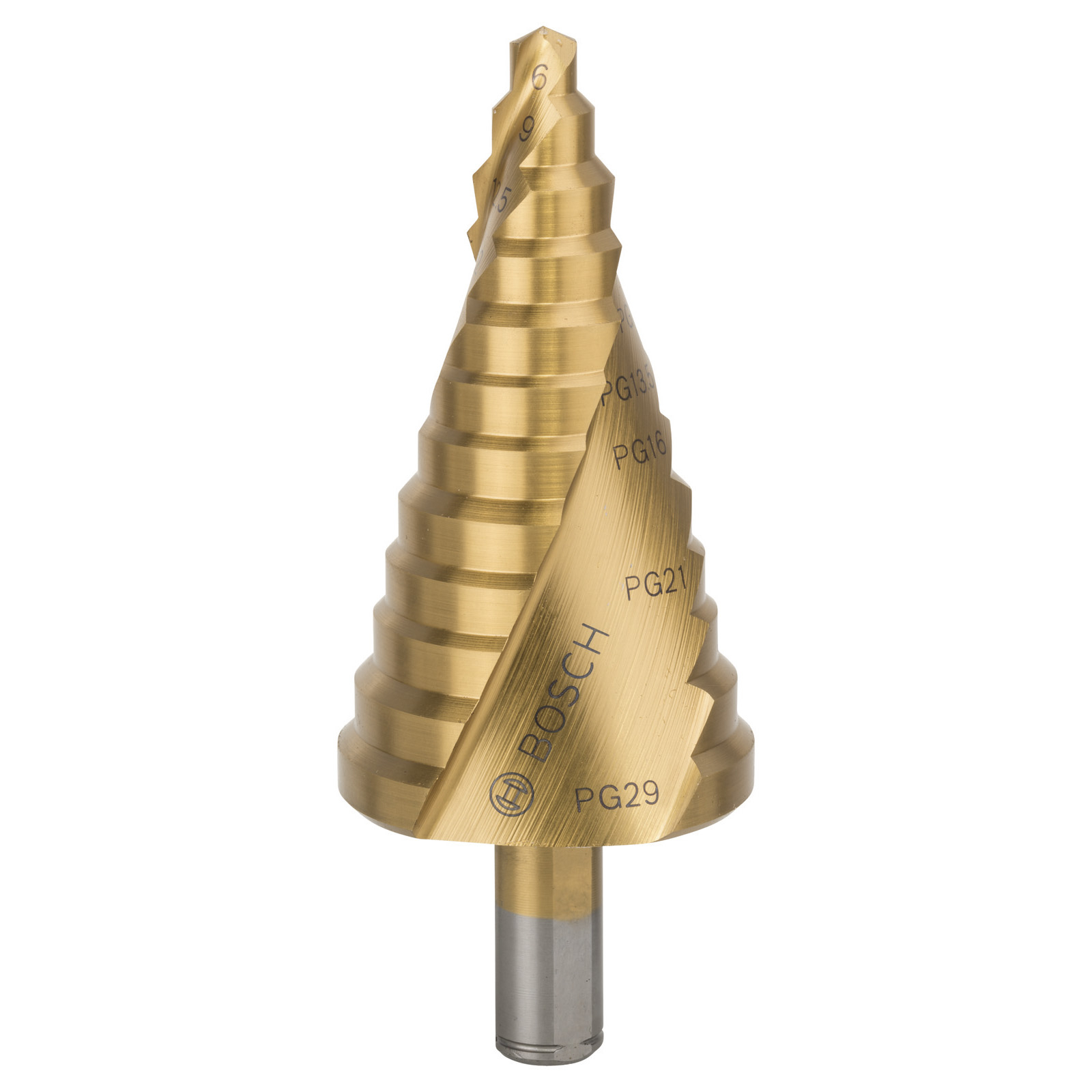 Bosch Stufenbohrer HSS-TiN für Kabelverschr. 6-37 mm 93 mm 12 Stufen - 2608587435