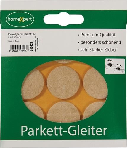 Parkettgleiter Premium 28mm Filz natur rd.selbstkl. - 540028