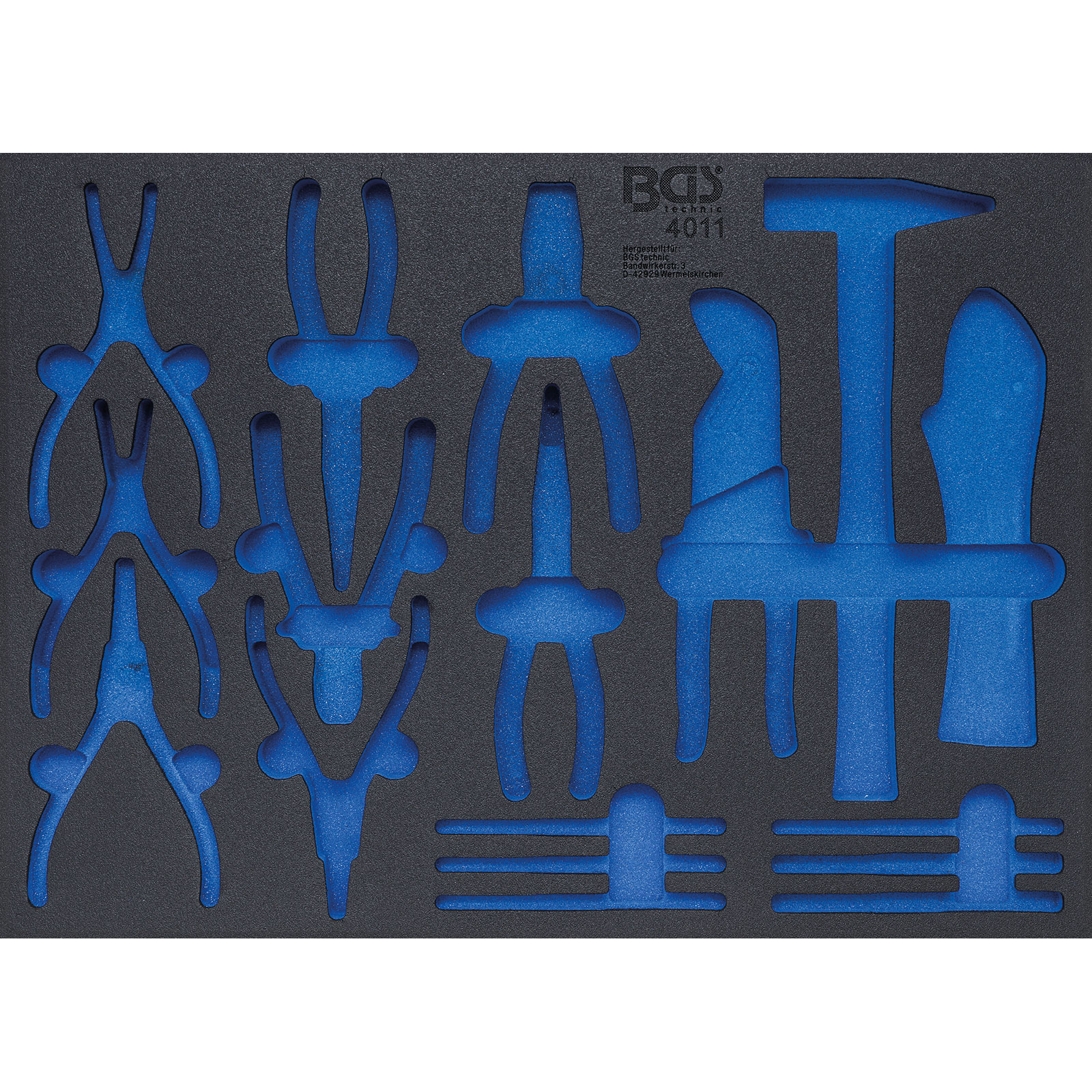 BGS Werkstattwageneinlage 3/3 leer für Art. 4011 - 4011-5