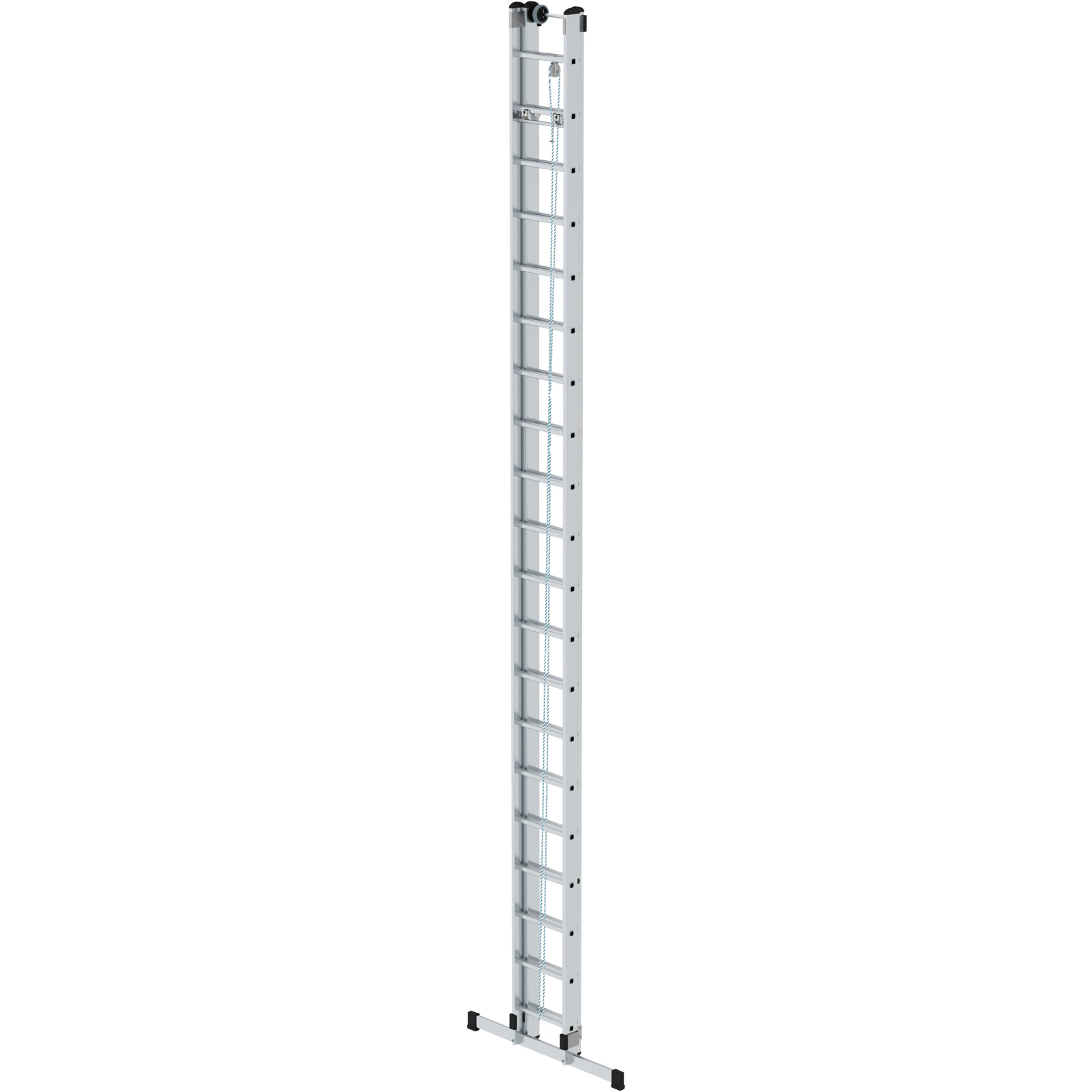 Günzburger Steigtechnik Sprossen-Seilzugleiter 2tlg. mit Standard-Traverse 2 x 20 Sprossen - 021720