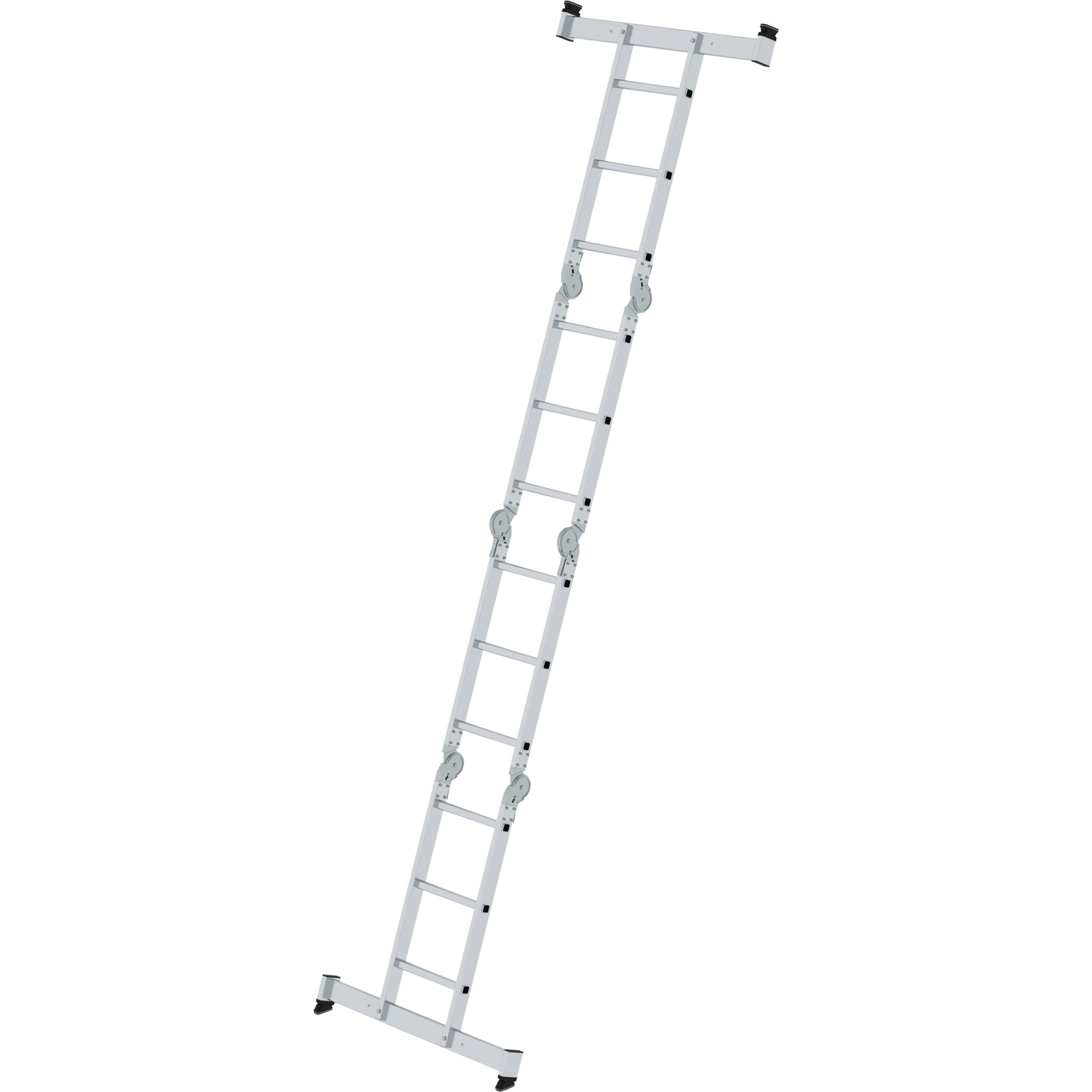 Günzburger Steigtechnik Vielzweckleiter 4tlg. mit nivello-Traverse 4 x 3 Sprossen - 031312