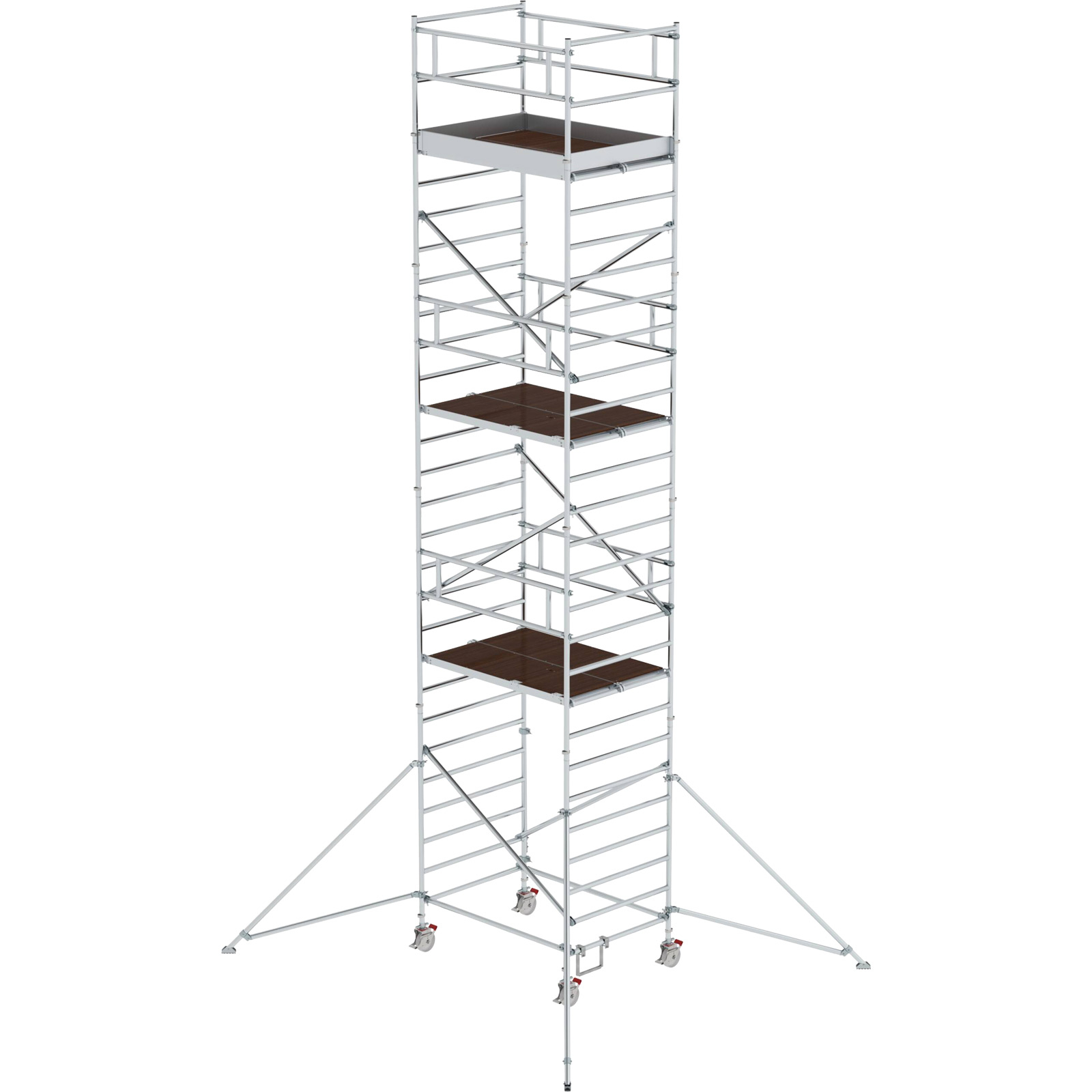 Günzburger Steigtechnik Rollgerüst 1,35 x 1,8 m mit Ausleger & Doppel-Plattform Plattformhöhe 7,35 m - 167736