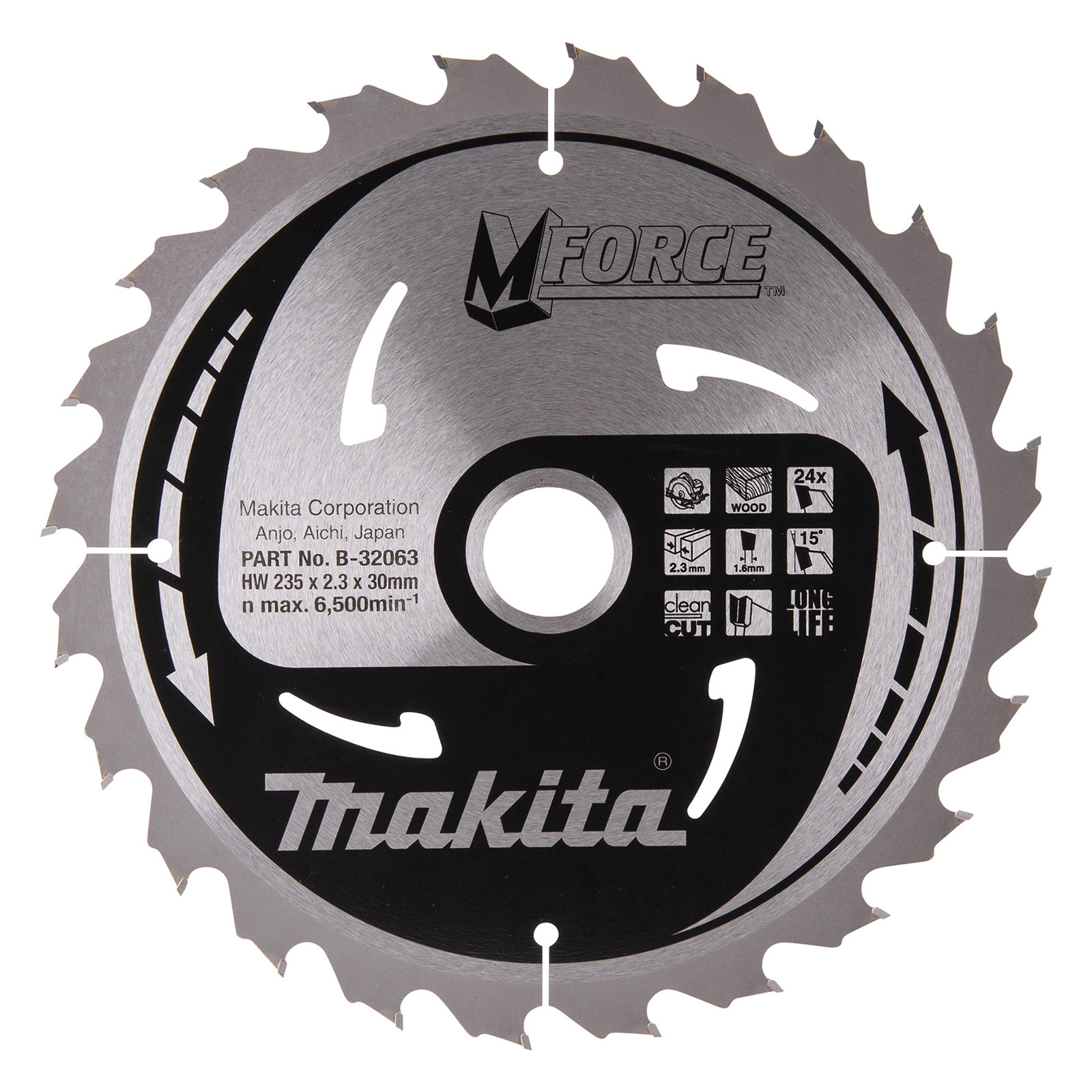 Makita M-FORCE Sägeblatt 235x30x24Z - B-32063