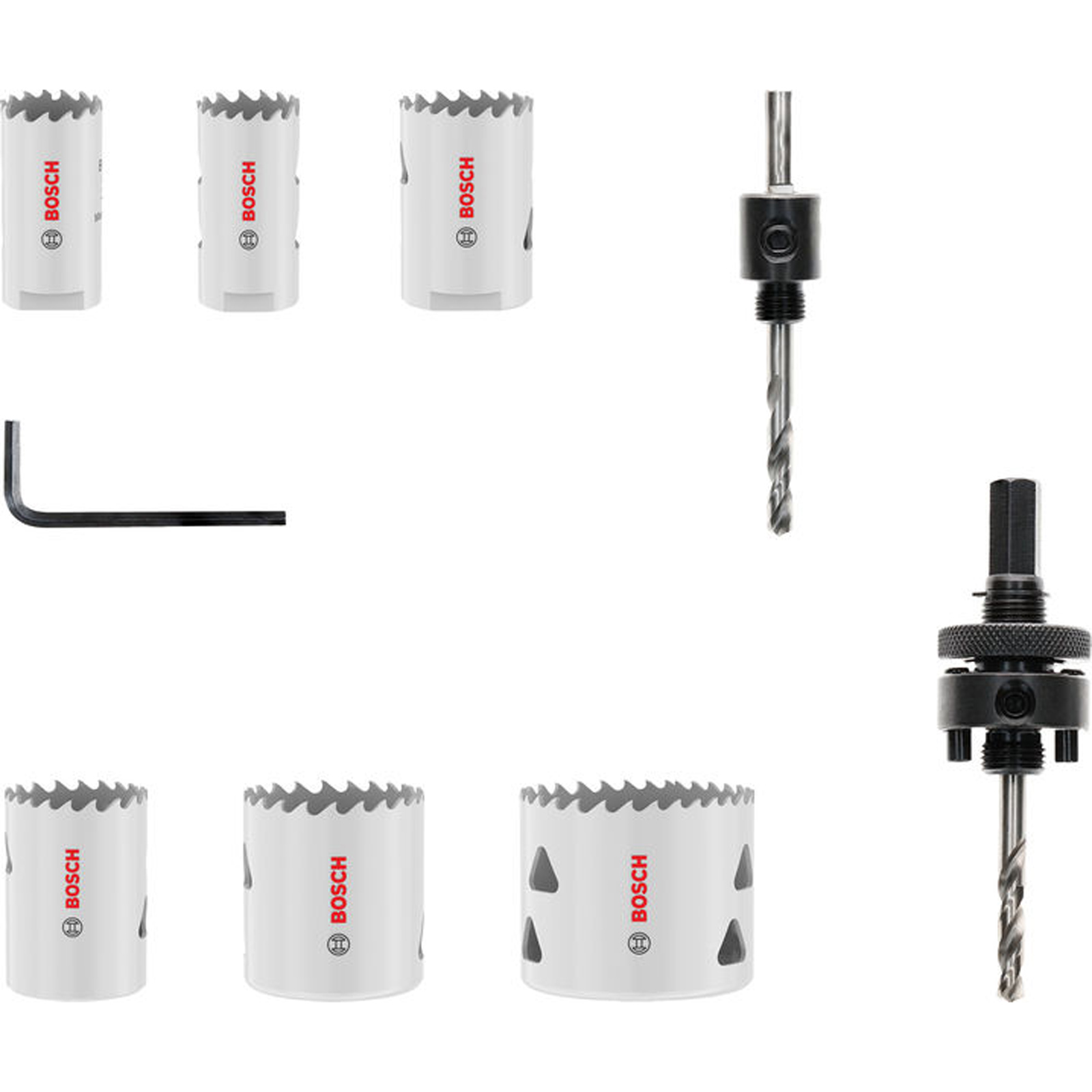 Bosch Multi Material Lochsägen-Set mit Gewinde 19; 22; 29; 38; 44; 57 x 40 mm - 2608594612