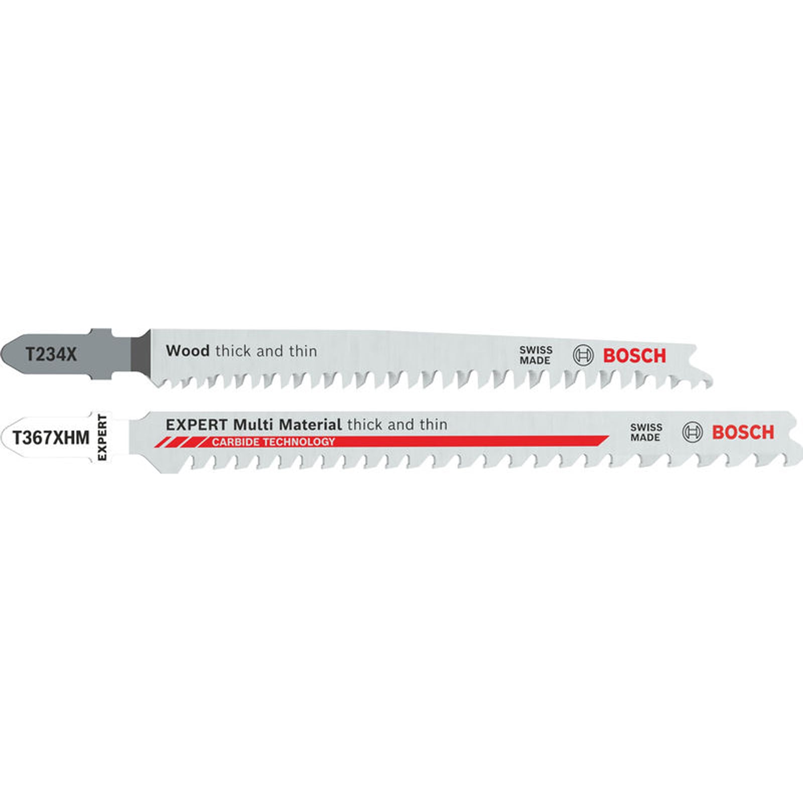 Bosch T234X+EXPERT Multi Material thick and thin T367XHM Stichsägeblätter-Set 26-tlg. - 2608665464