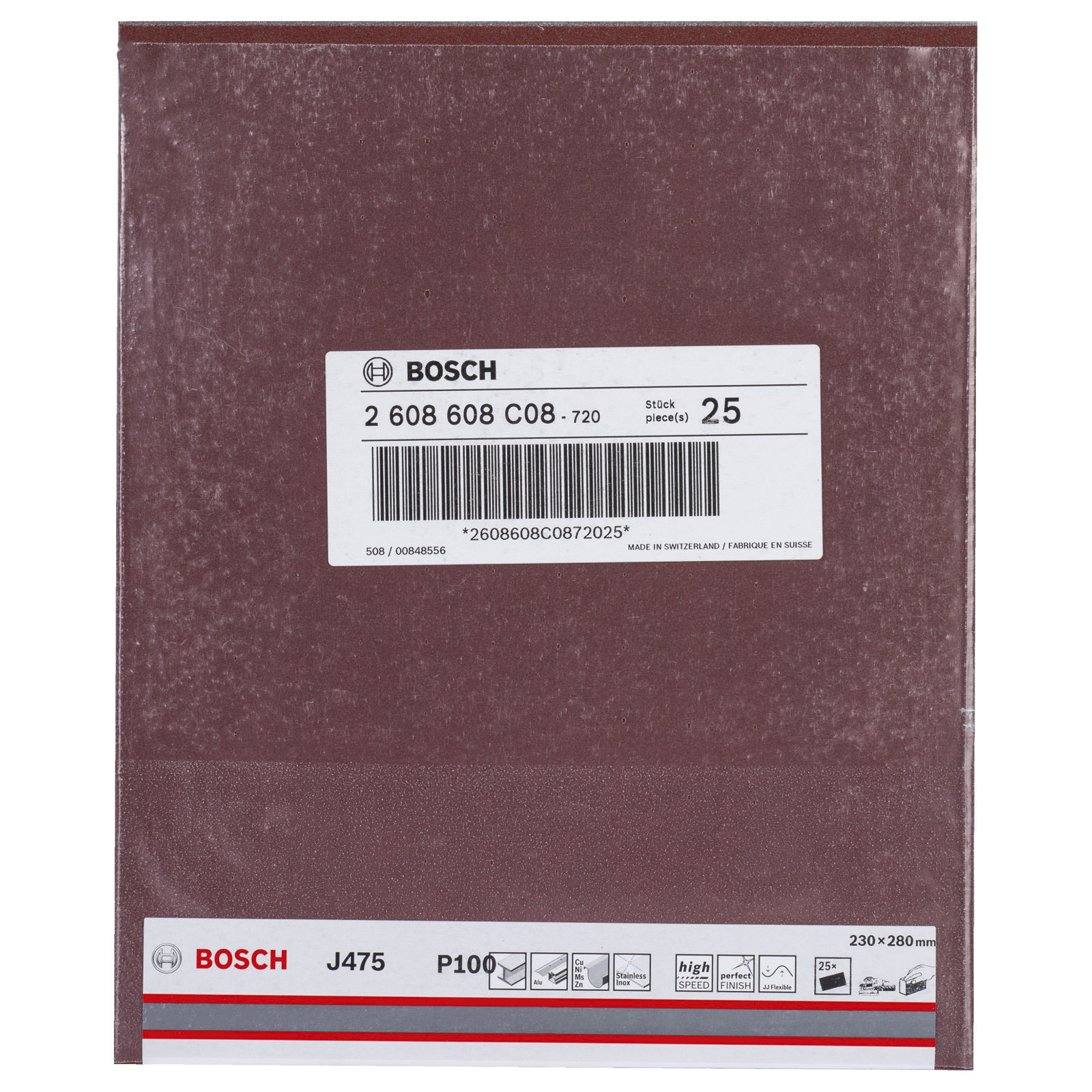 Bosch 25x Schleifblatt J475 Gewebeschleifblatt 230 x 280 mm 100 - 2608608C08