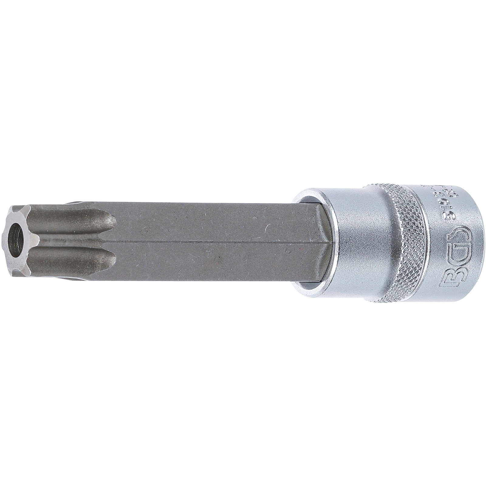 BGS Bit-Einsatz Länge 110 mm Antrieb Innenvierkant 12,5 mm (1/2") T-Profil (für Torx) mit Bohrung T80 - 5103-TB80