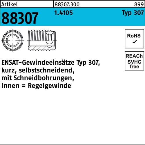 Gewindeeinsatz R 88307 Typ 307 M5x 7 1.4105 50 Stück ENSAT