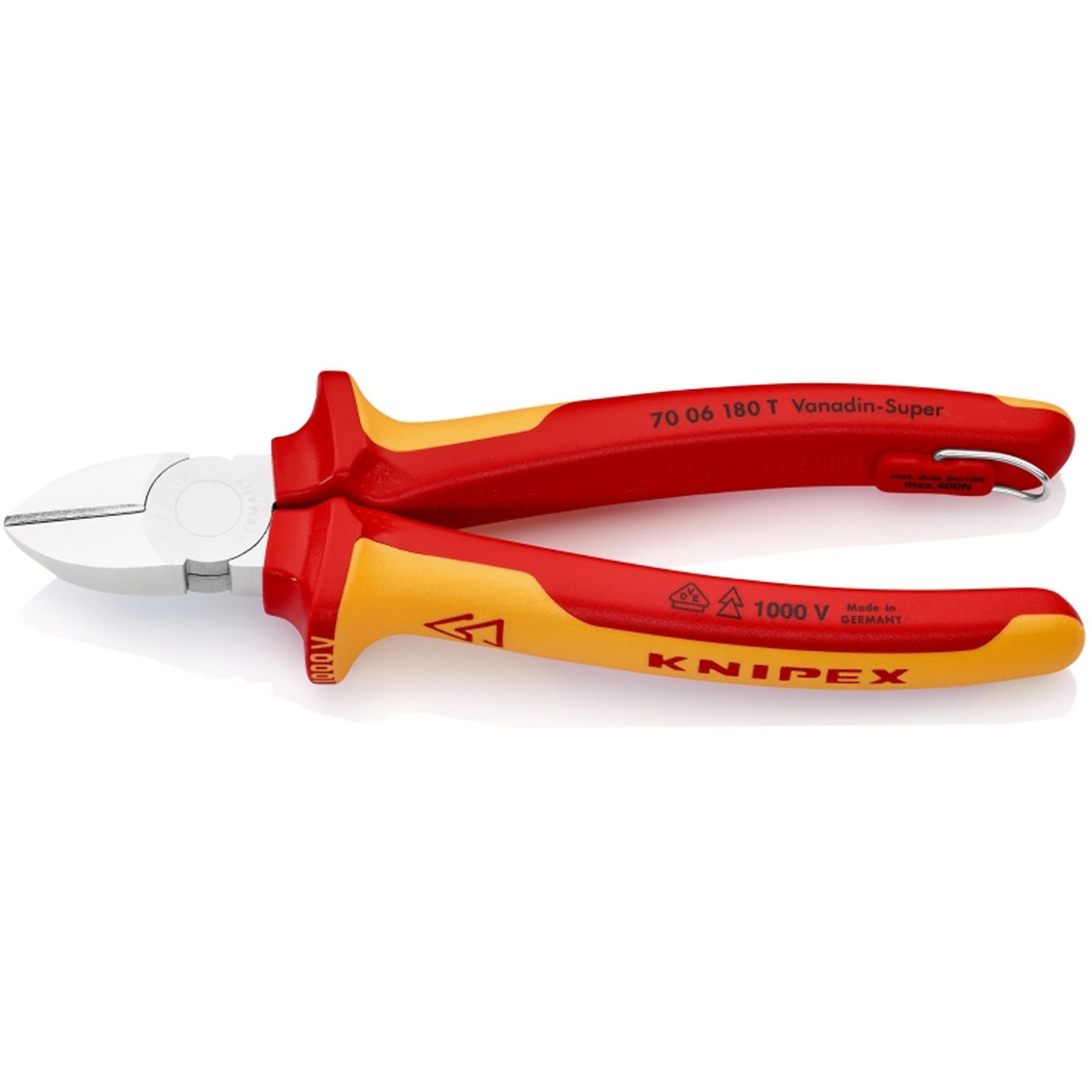 Knipex Seitenschneider mit Befestigungsöse - 7006180T