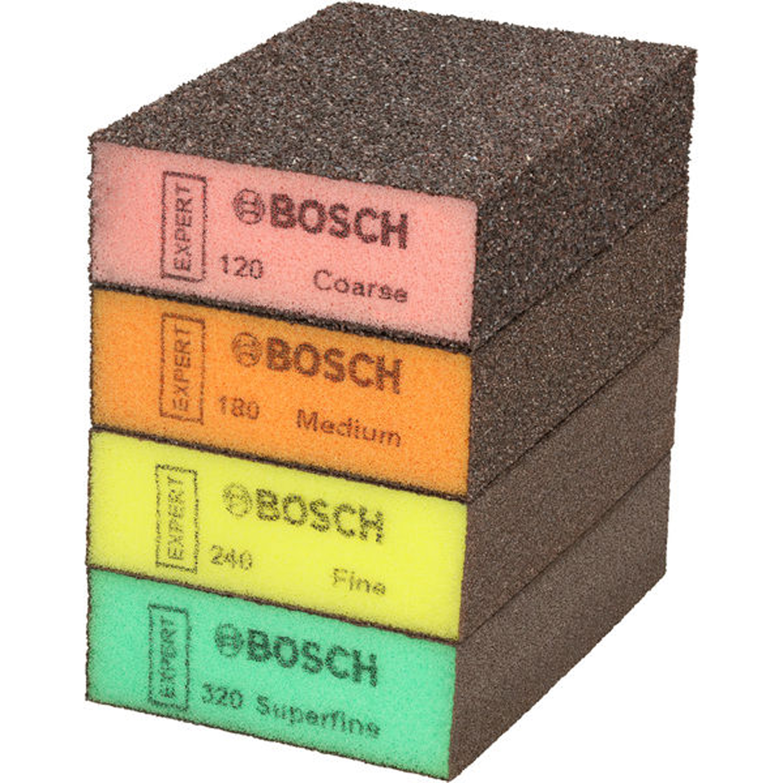 Bosch EXPERT S471 Standard-Schleifblock, 26x69x97mm, grob/mittel/fein/superfein, 20St.