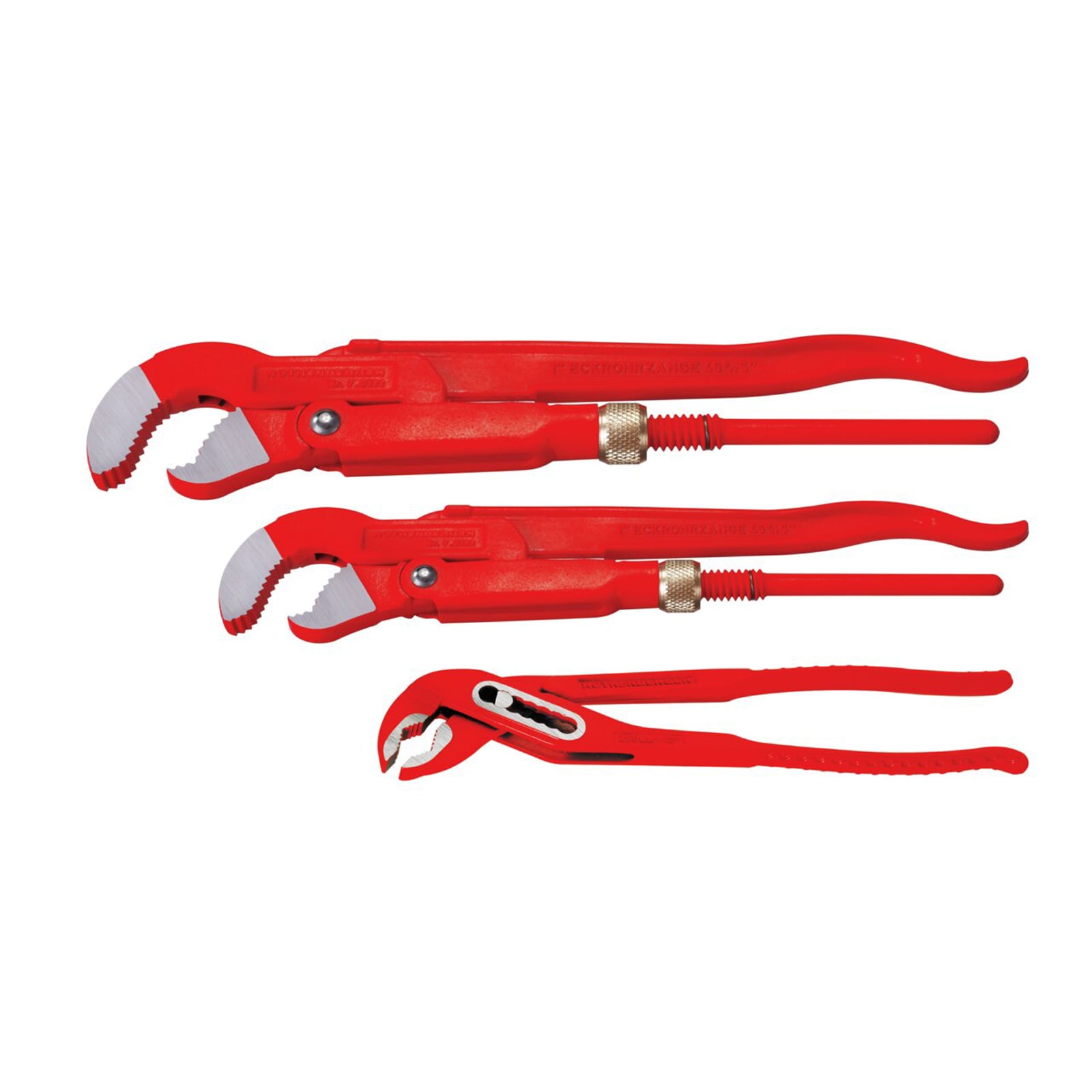 ROTHENBERGER Zangenset - Eckrohrzange 1" und 1.1/2", Wapu 10" - 070140X