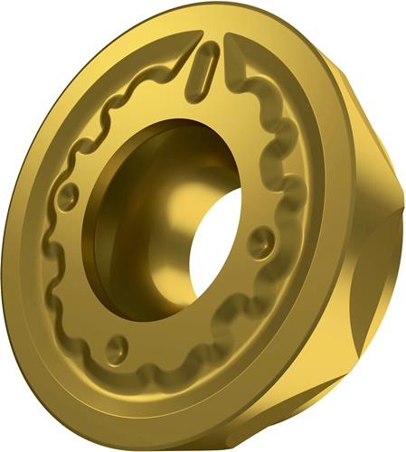 Fräswendeschneidplatte ISO RCMT 2006MOSN-R:M8330 D.6,5mm PVD beschichtet Gold