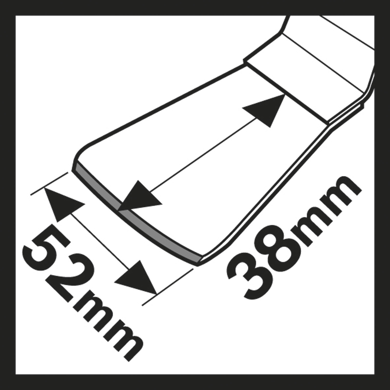 Bosch HCS Schaber ATZ 52 SFC flexibel 38 x 52 mm - 2608661647