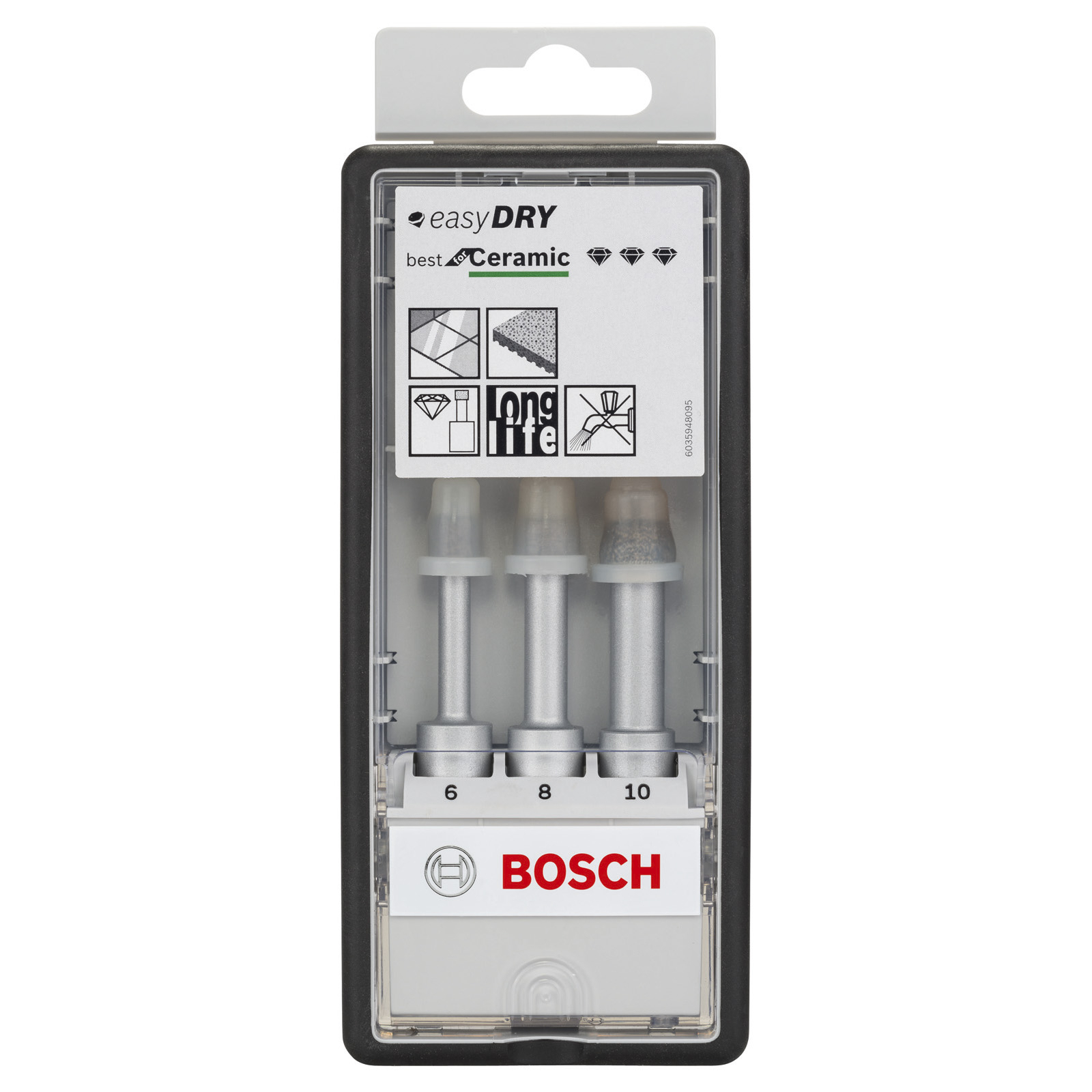 Bosch 3tlg. Robust Line Diamanttrockenbohrer-Set Easy Dry Best for Ceramic - 2608587145