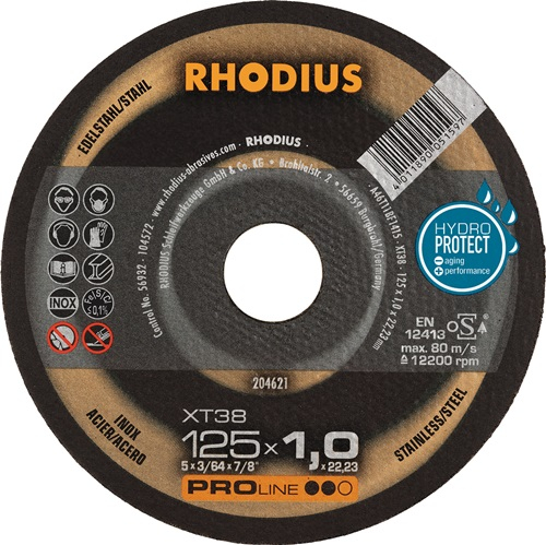 RHODIUS Trennscheibe XT38 Ø 230 x 1,9 mm INOX 22,23 mm - 205702