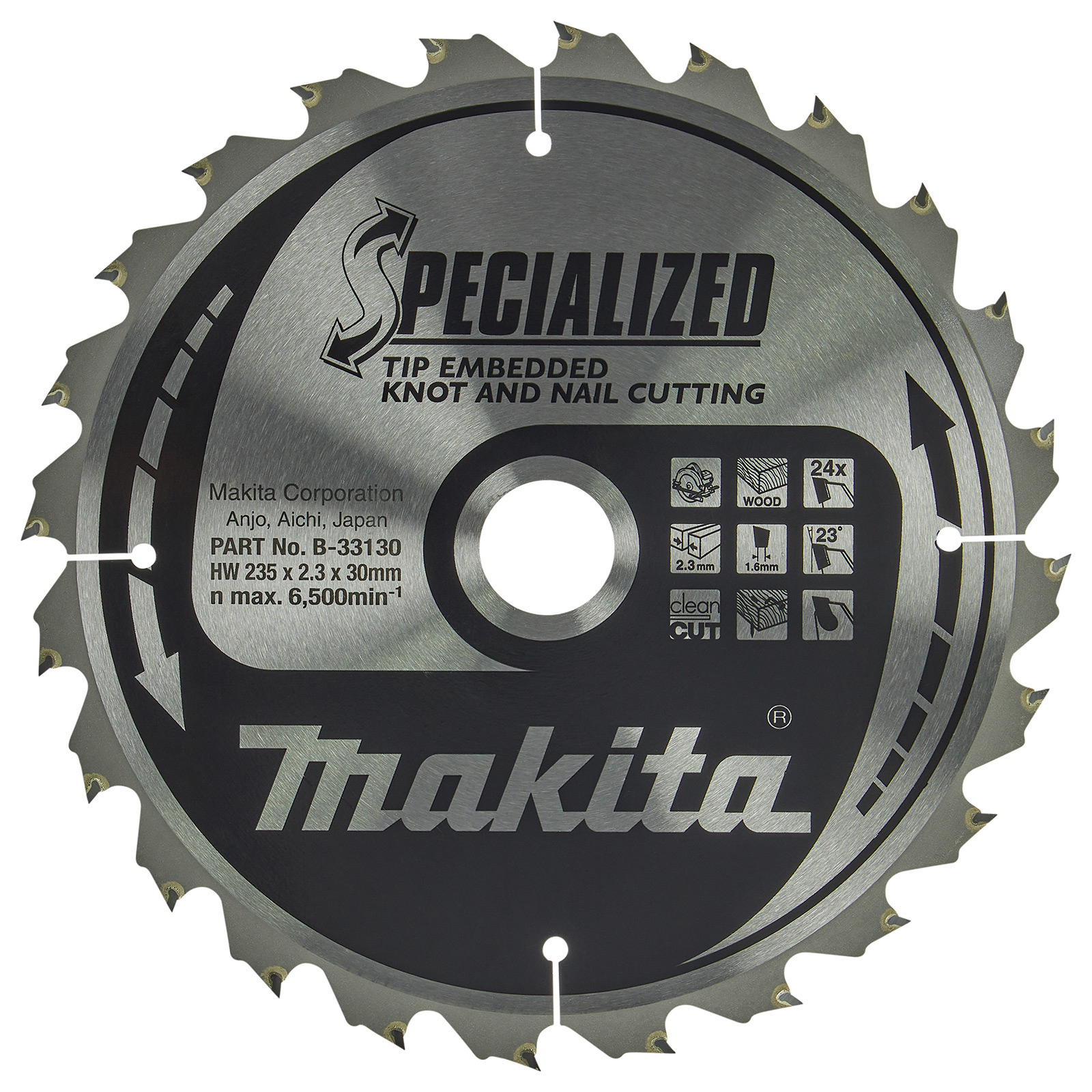Makita SPECIALIZED Sägeblatt 235x30x24Z - B-33130
