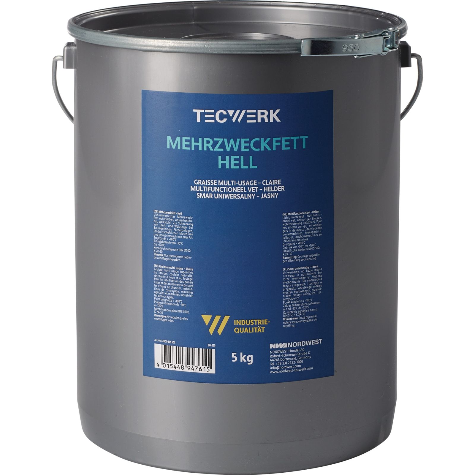 Mehrzweckfett 5kg hell Eimer TECWERK