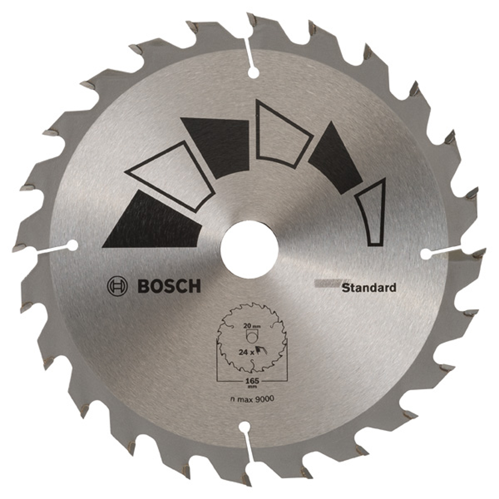 Bosch Kreissägeblatt STANDARD D= 165 mm Bohrung= 20 mm Z= 24 - 2609256B55