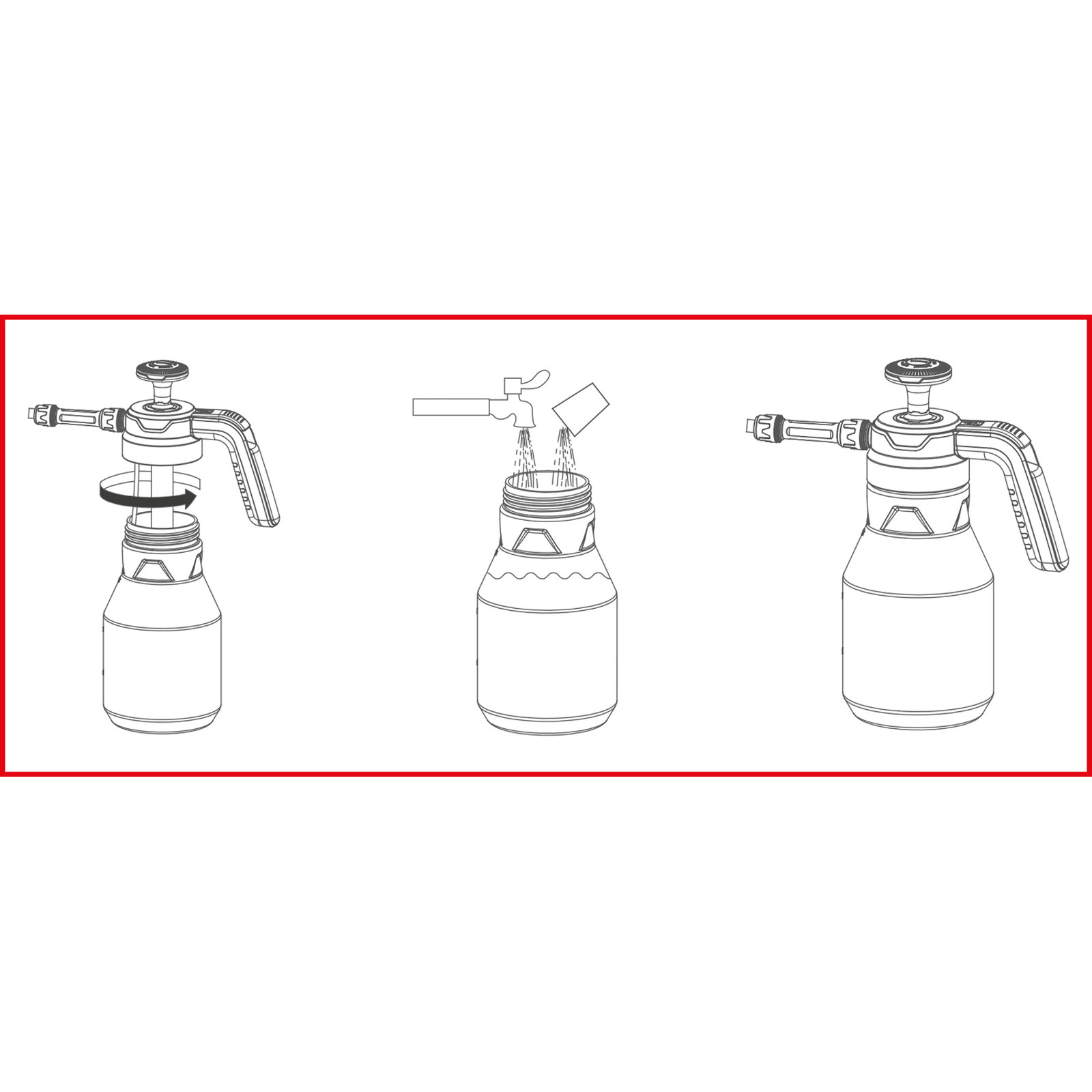 KS TOOLS Druck-Pump-Schaum-Sprüher (Schäumer), 1,5 l - 150.8271