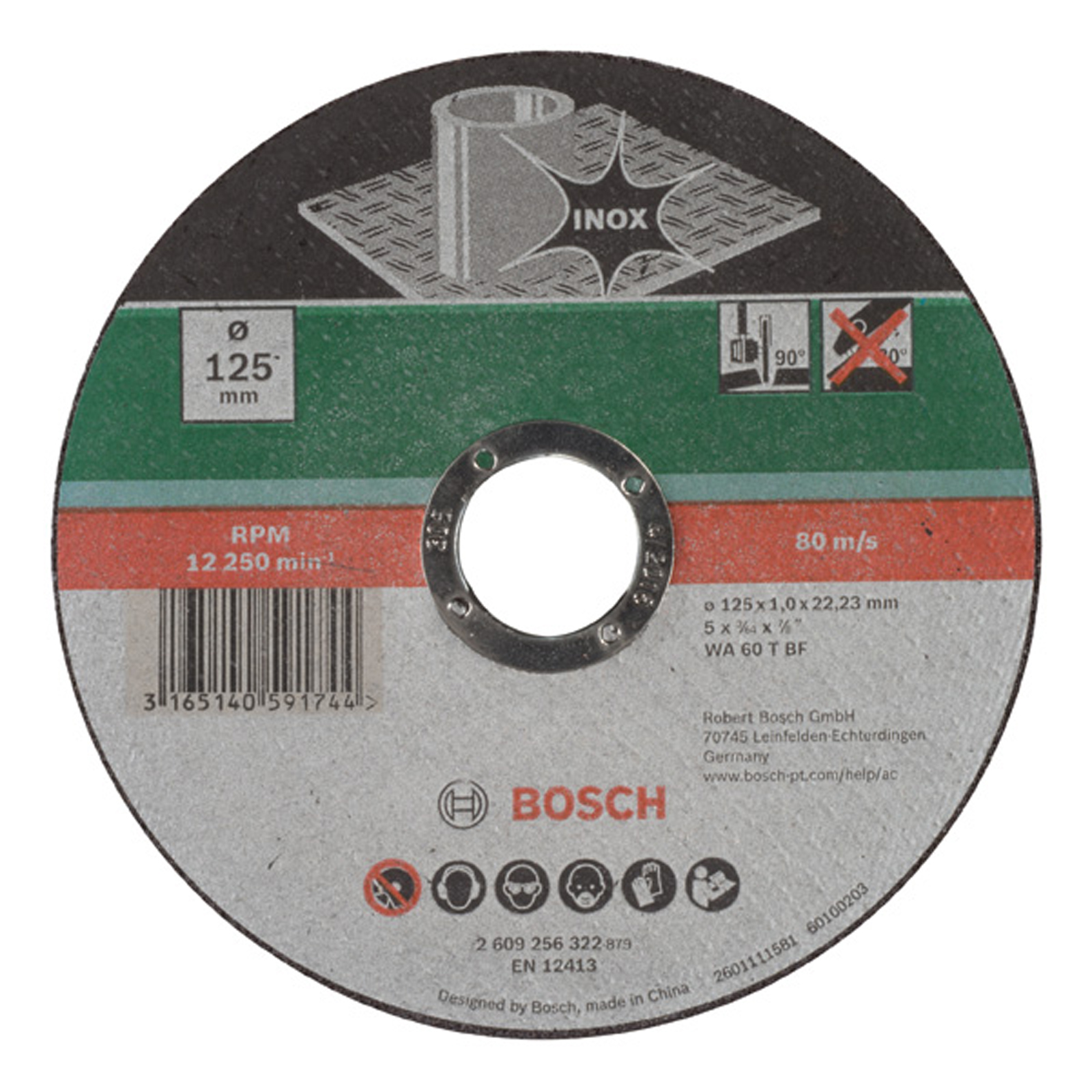 Bosch Trennscheibe gerade Inox D= 125 mm Dicke= 1,0 mm - 2609256322